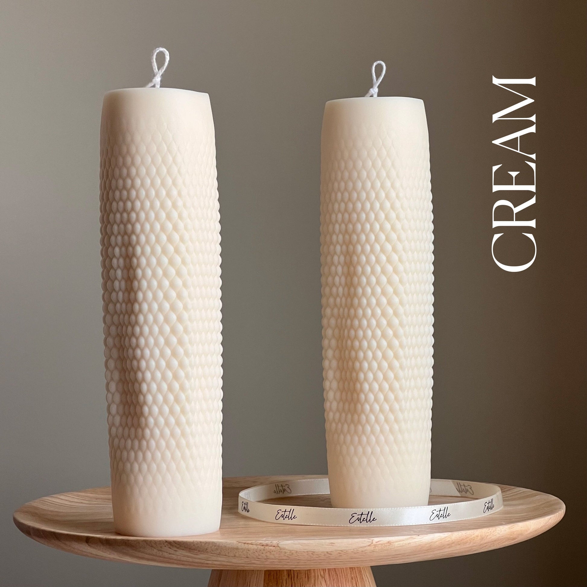 Tall Dotted Pillar Candle-2