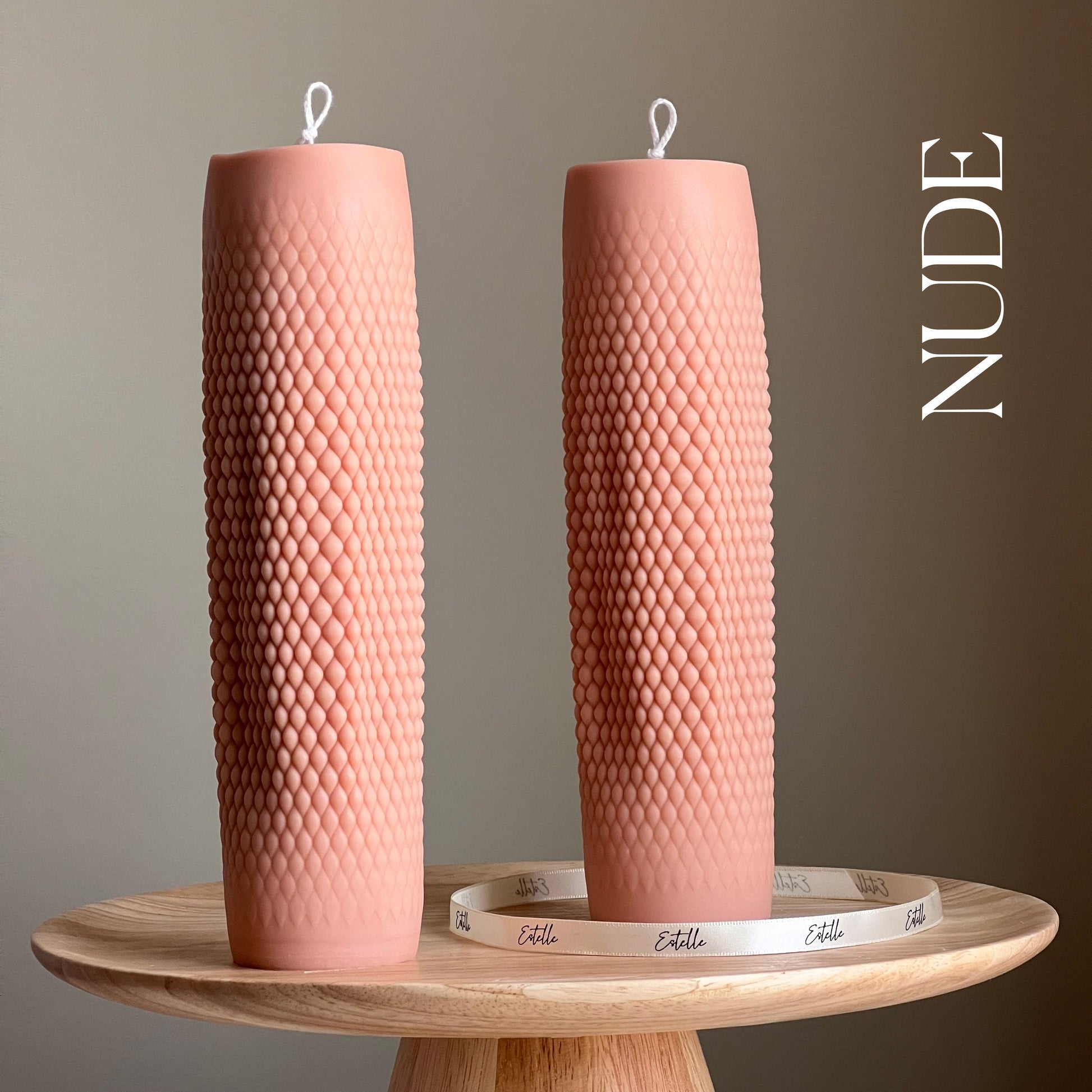 Tall Dotted Pillar Candle-1