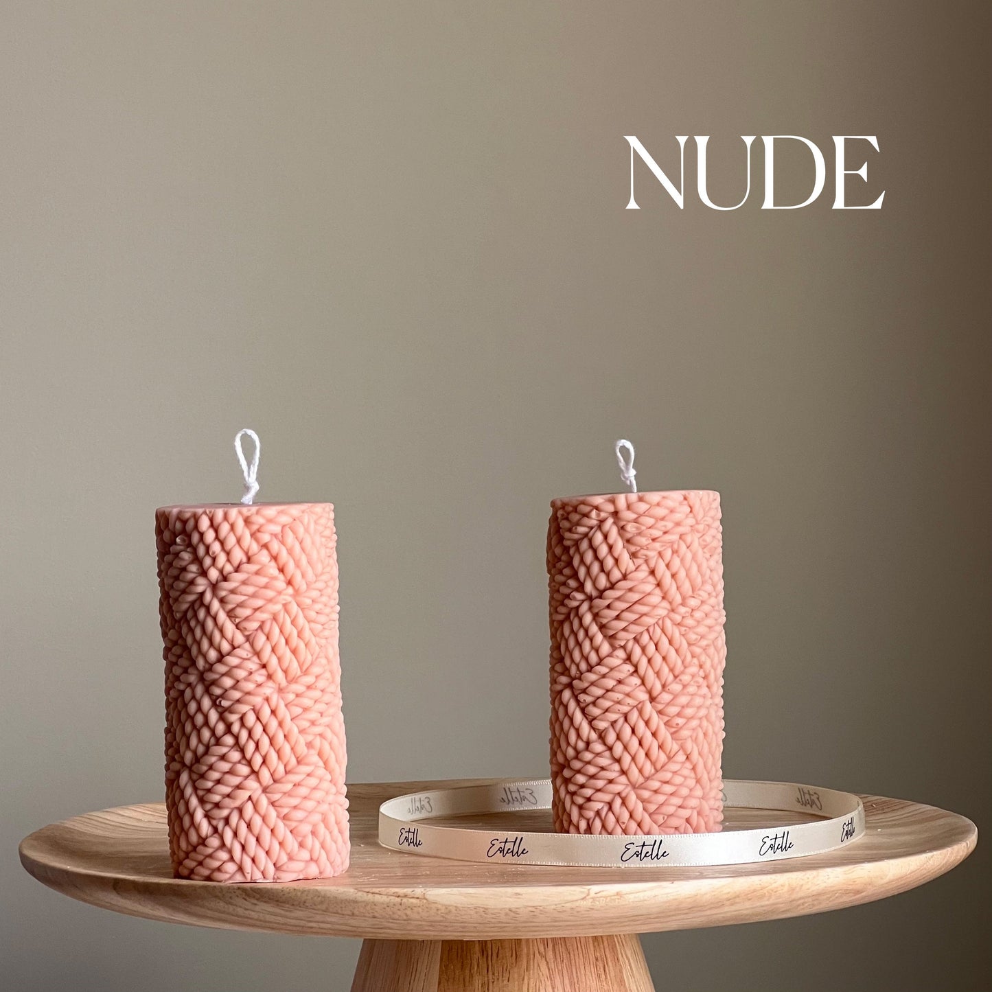 Knitted Pillar Candle-1