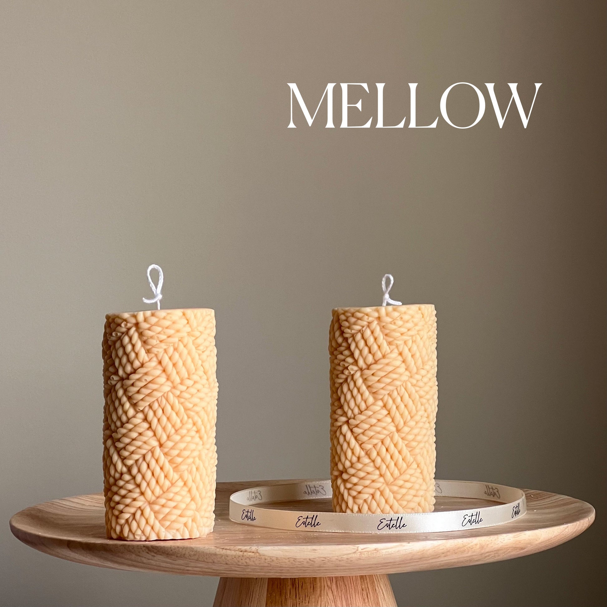 Knitted Pillar Candle-3