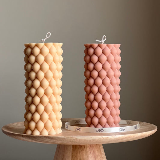 Tall Bubble Pillar Candle-0