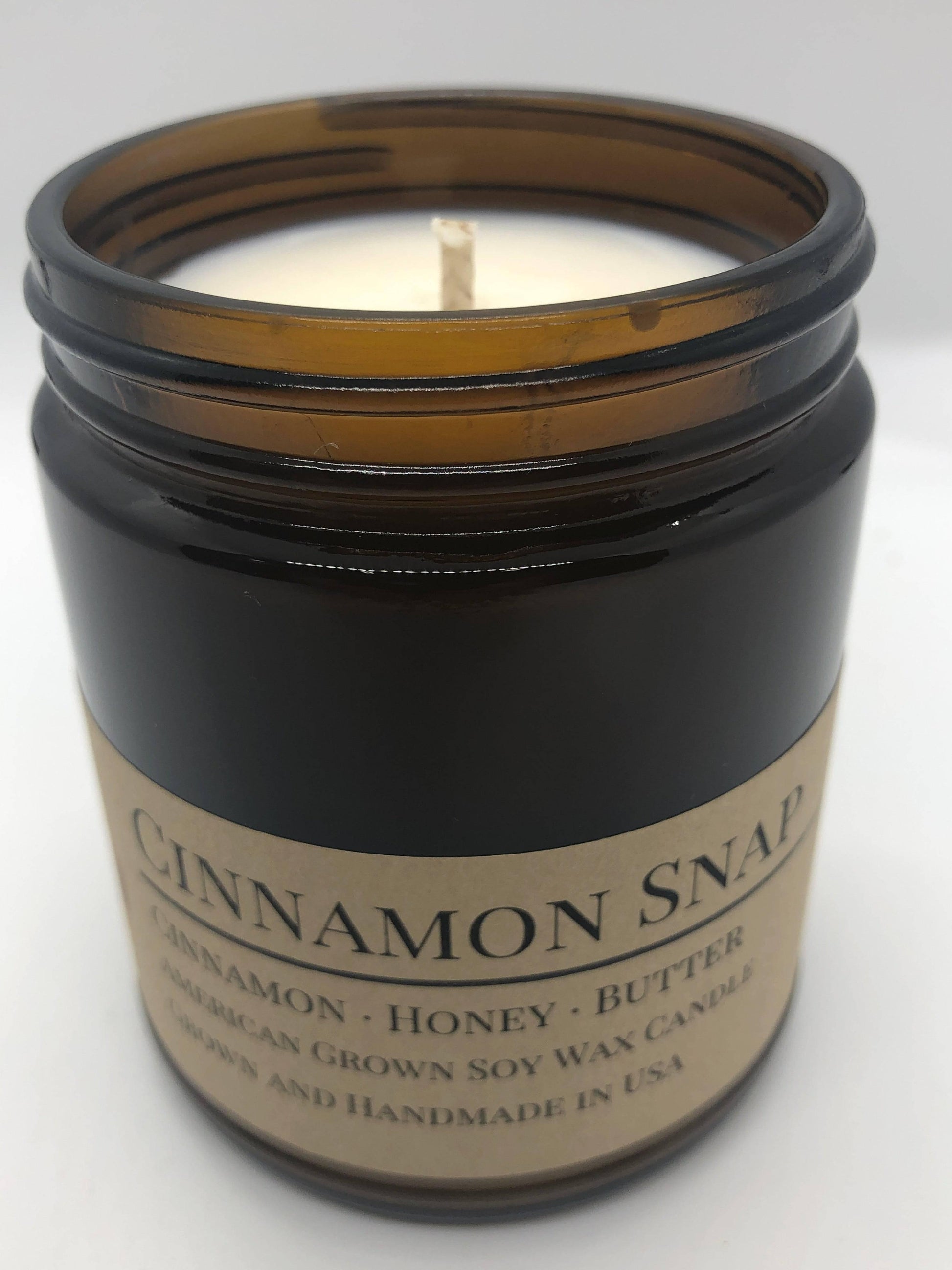 Cinnamon Snap Soy Wax Candle | 9 oz Amber Apothecary-3