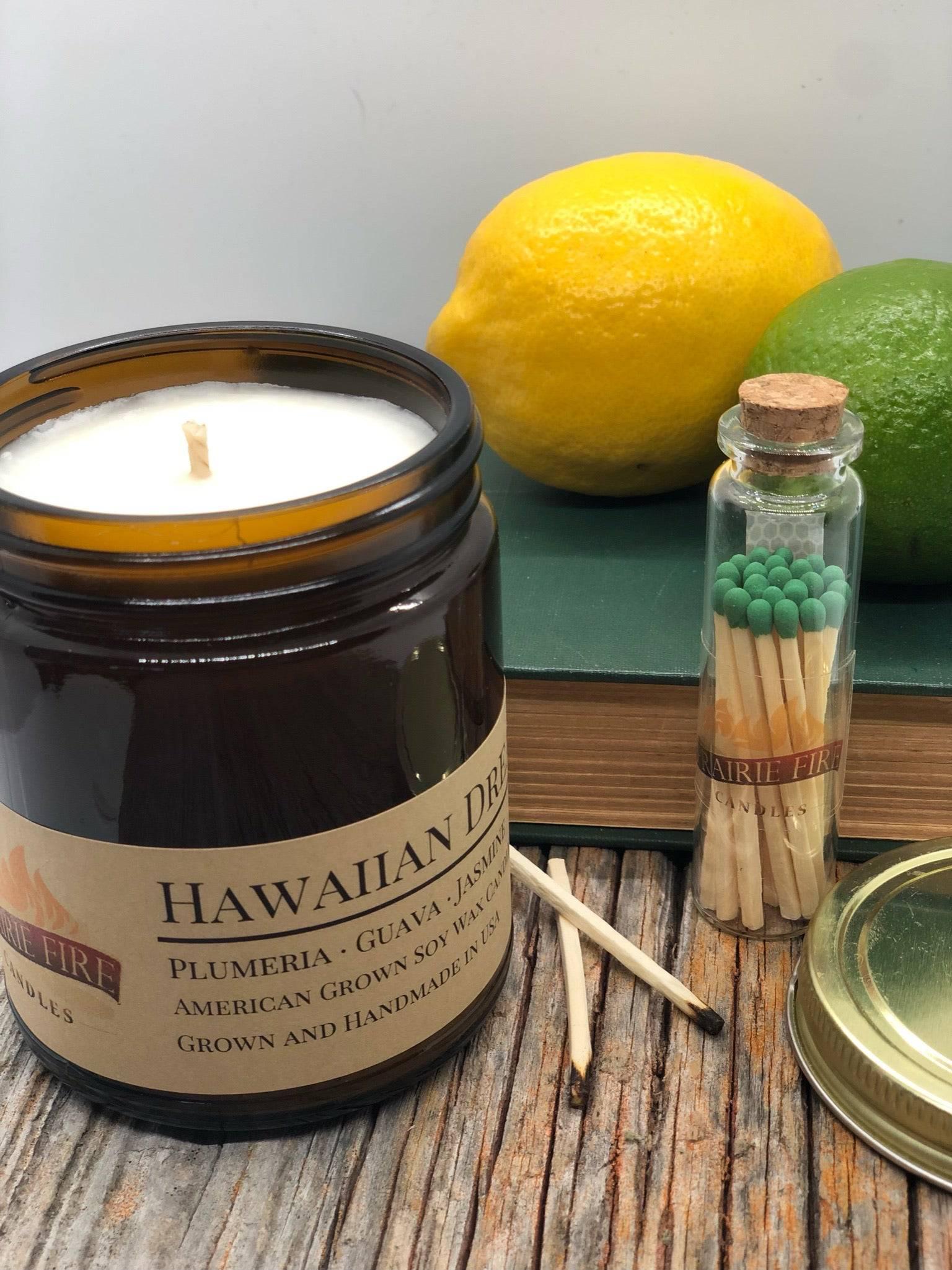 Hawaiian Dream Soy Wax Candle | 9 oz Amber Apothecary Jar-0