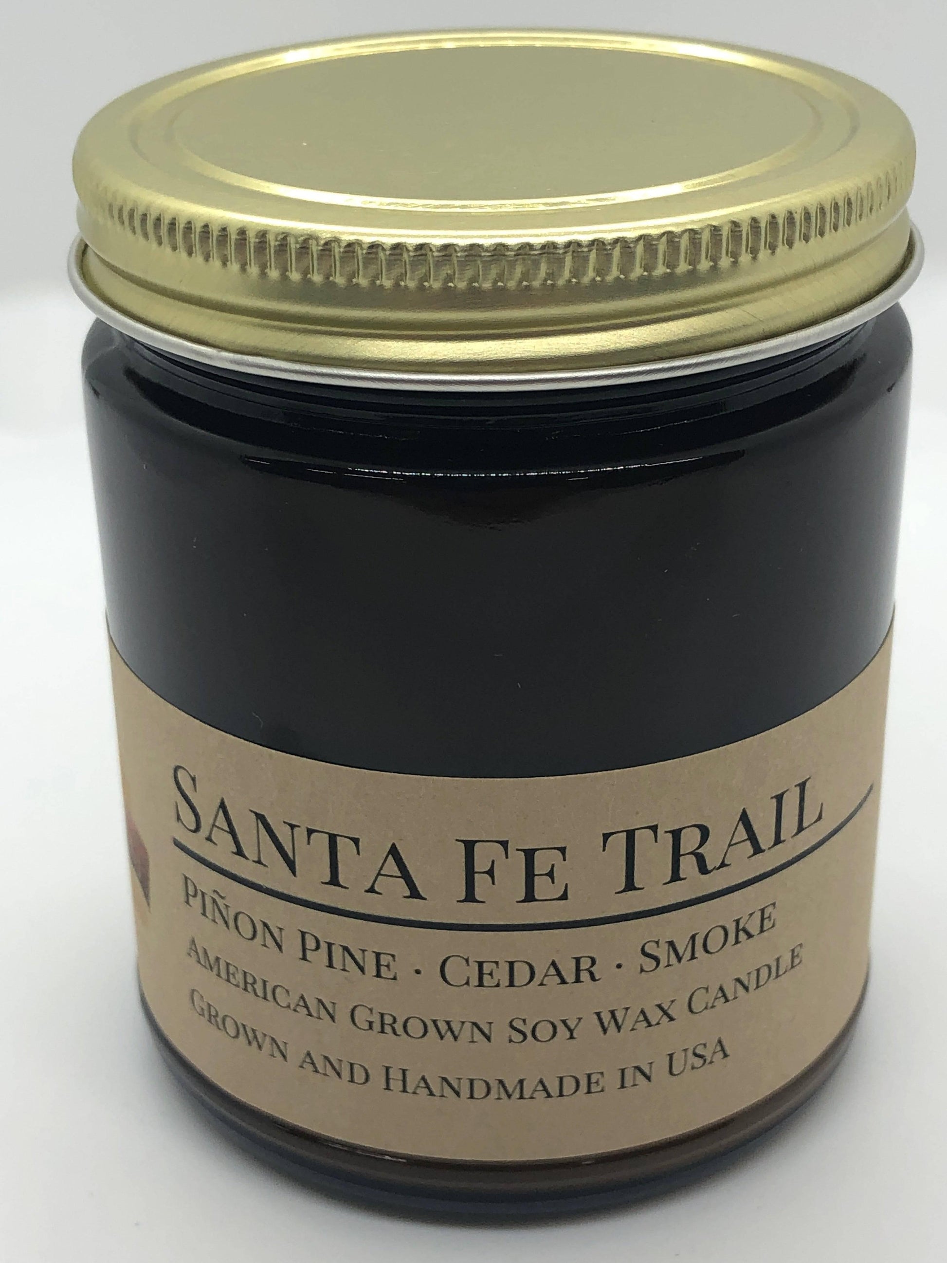 Santa Fe Trail Soy Wax Candle | 9 oz Amber Apothecary Jar-3