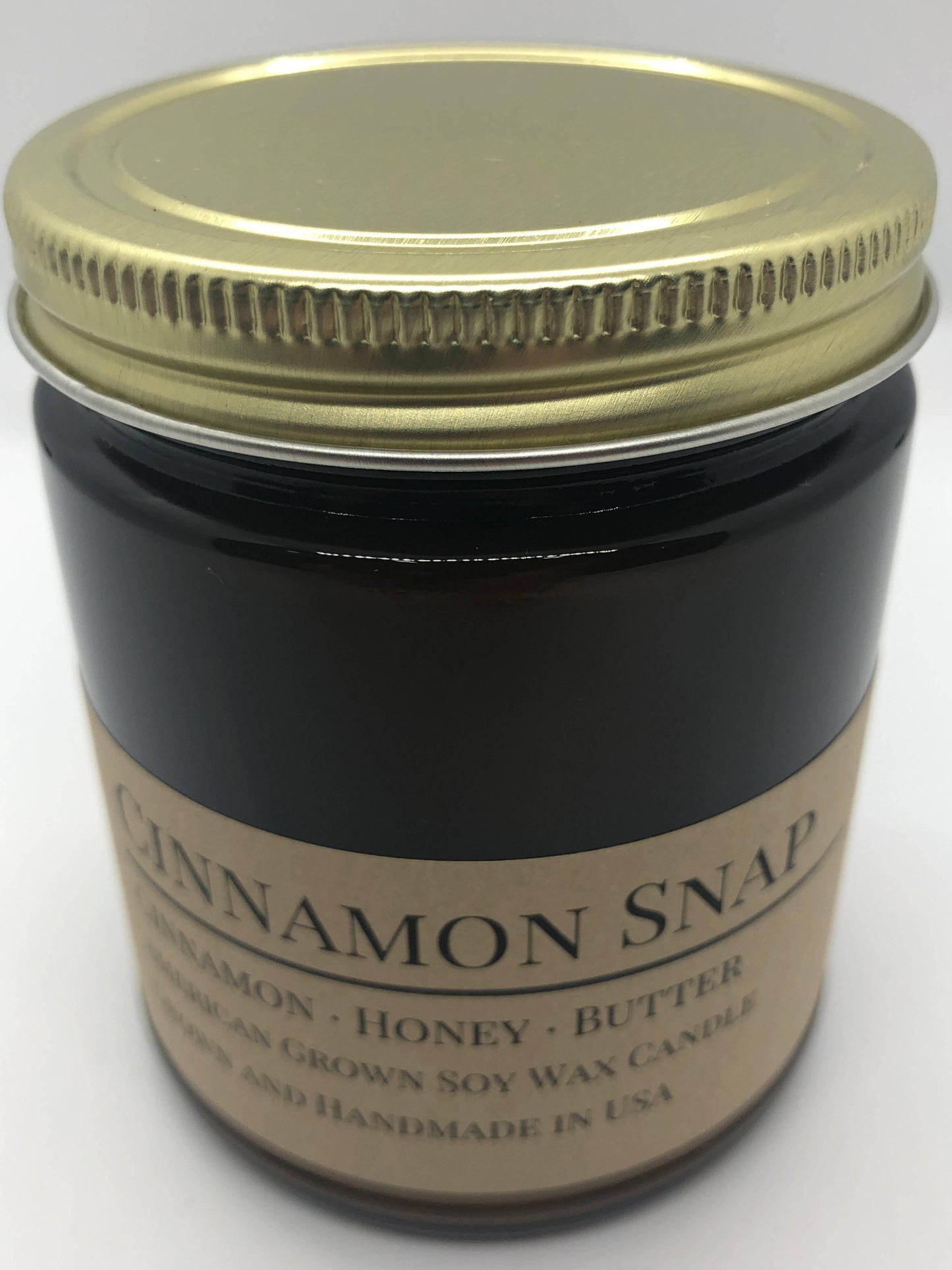 Cinnamon Snap Soy Wax Candle | 9 oz Amber Apothecary-4