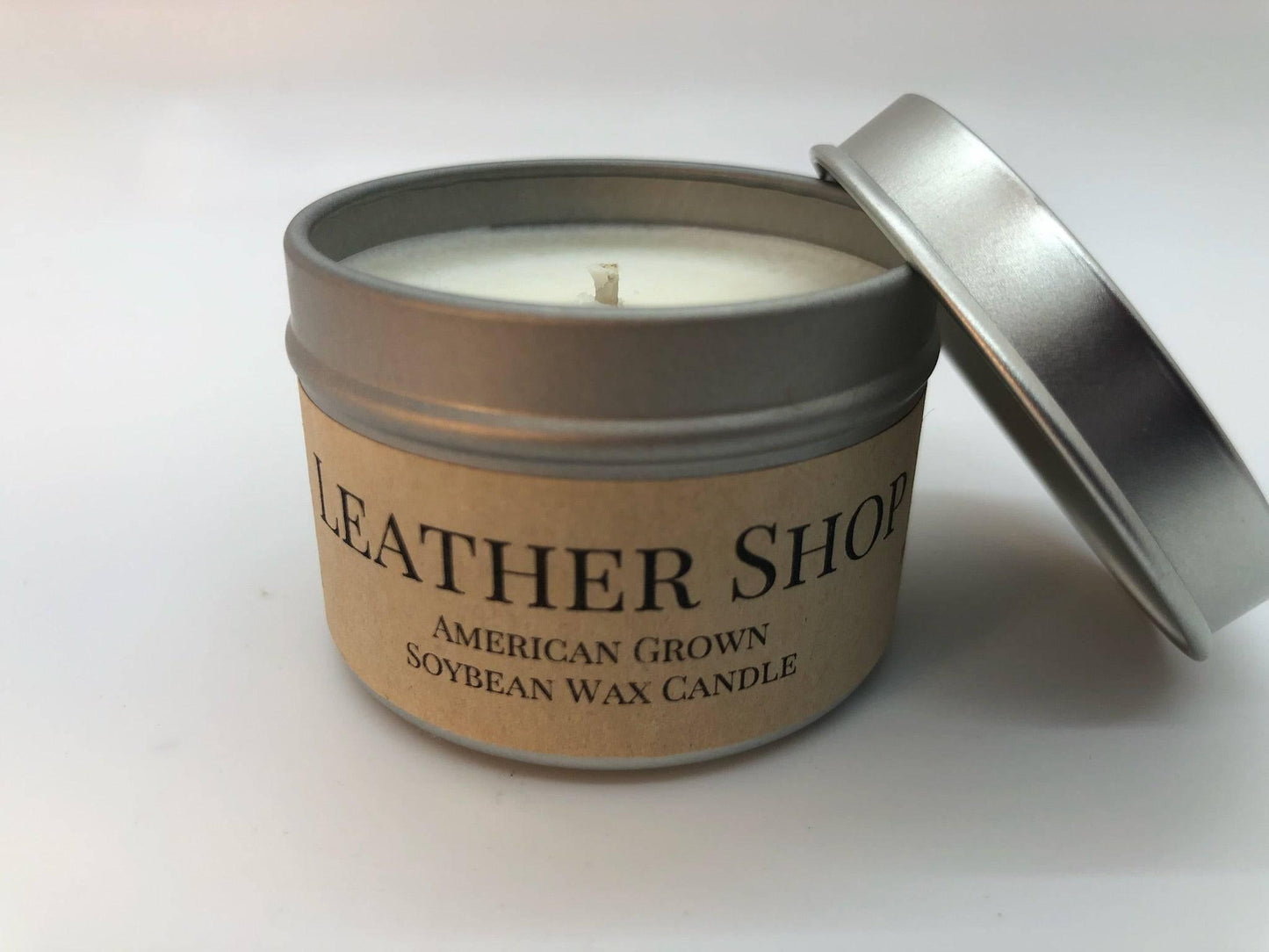 Leather Shop Soy Wax Candle | 2 oz Travel Tin-2