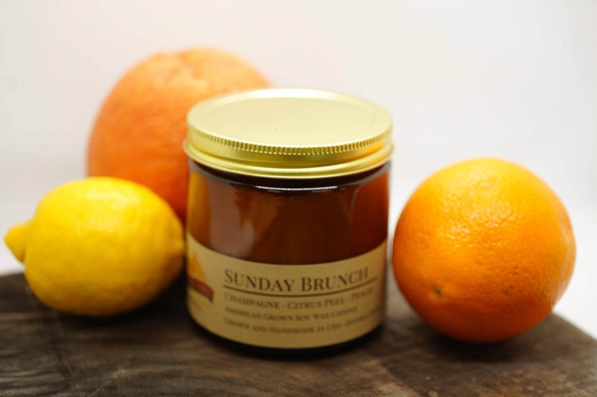 Sunday Brunch Soy Wax Candle | 16 oz Double Wick Amber Apothecary Jar-2