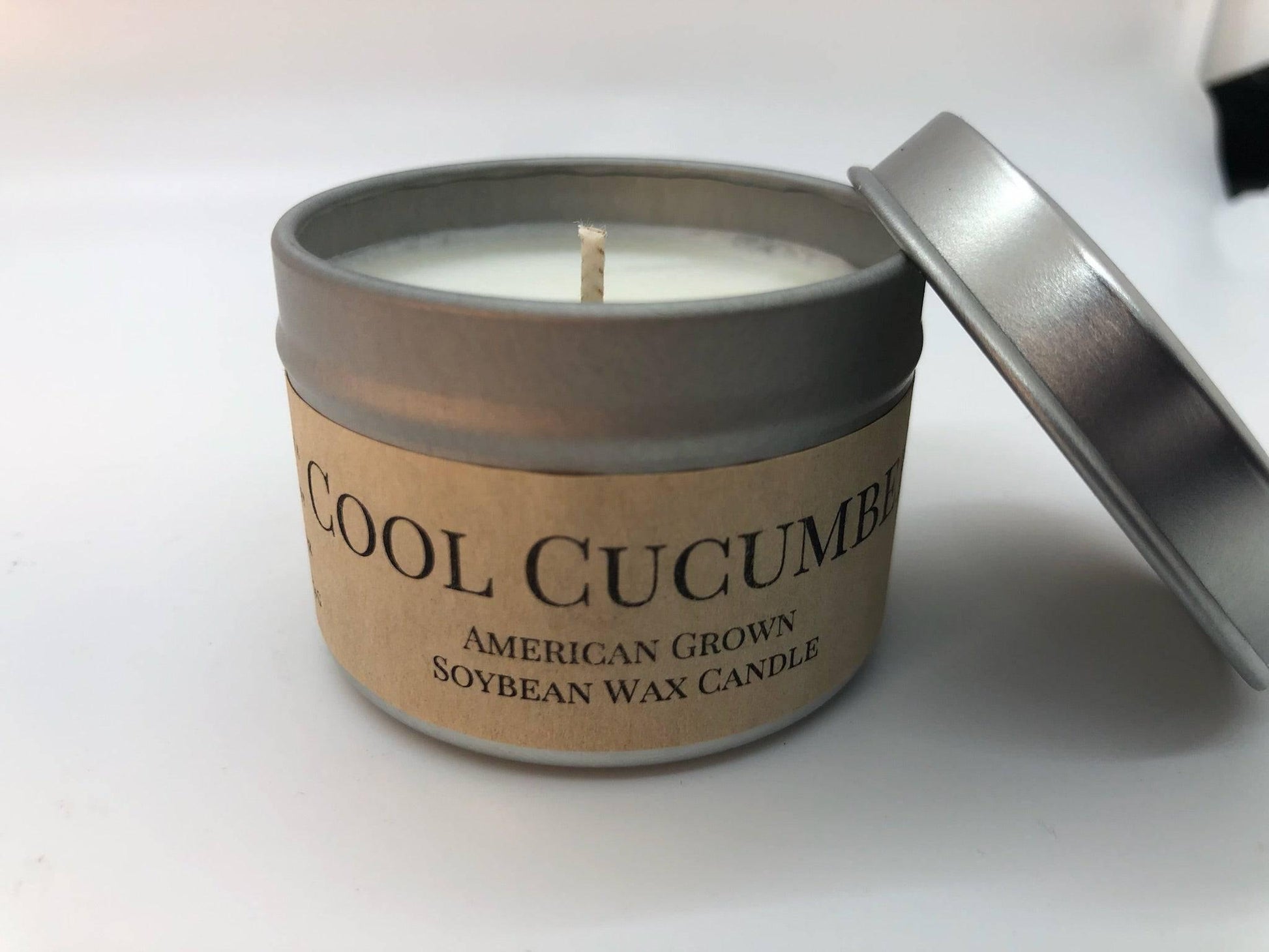 Cool Cucumber Soy Wax Candle | 2 oz Travel Tin-1