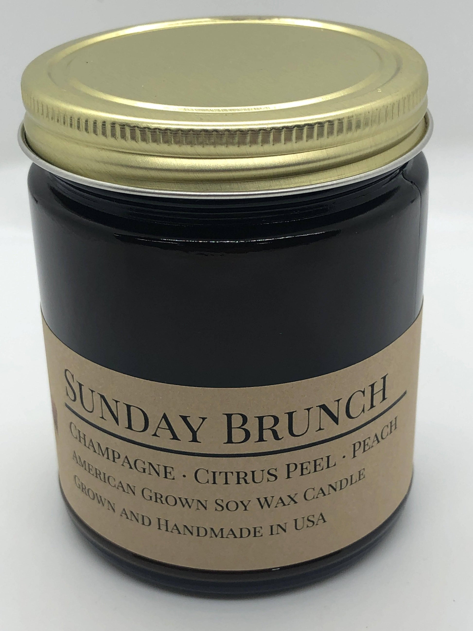 Sunday Brunch Soy Wax Candle | 9 oz Amber Apothecary Jar-4