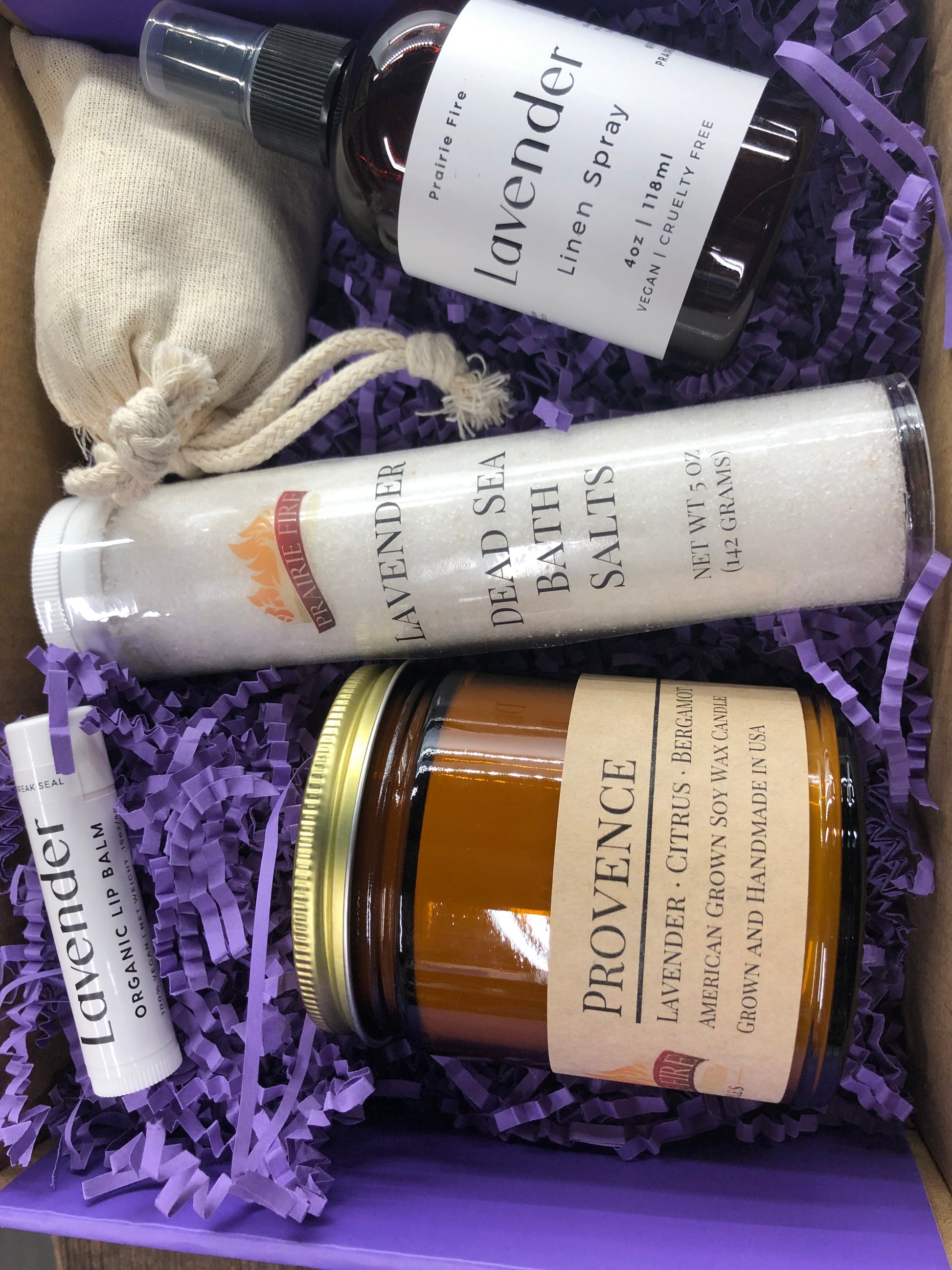 Lavender Lovers Candle Relaxation Luxury Gift Set Box - Kansas Gift Basket-4