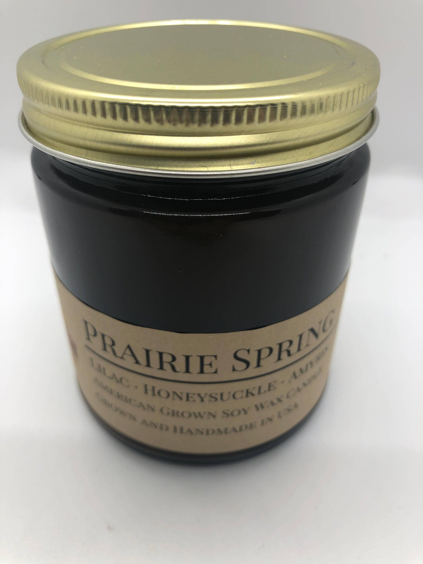 Prairie Spring Soy Wax Candle | 9 oz Amber Apothecary Jar-4