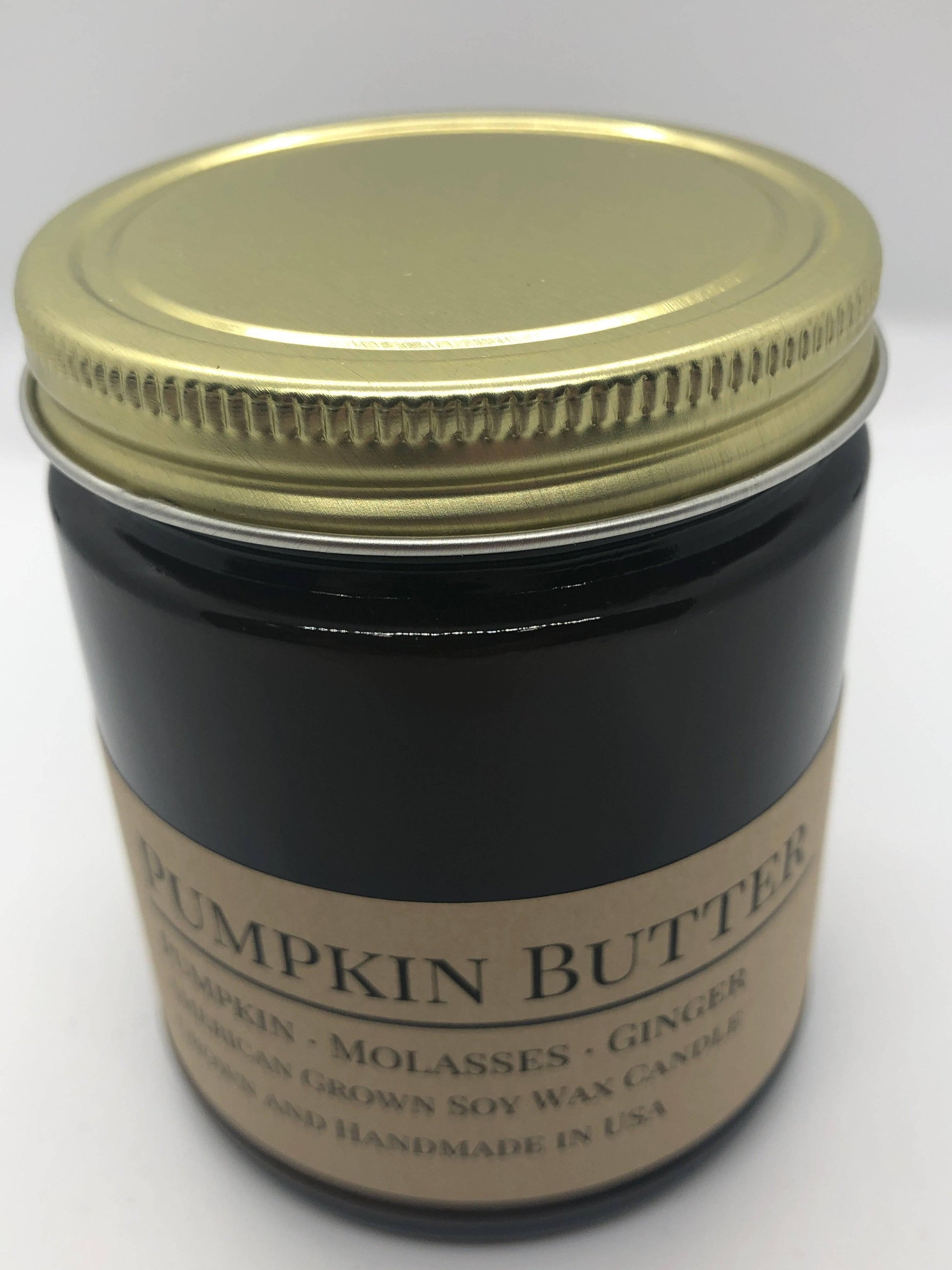 Pumpkin Butter Soy Wax Candle | 9 oz Amber Apothecary Jar-4