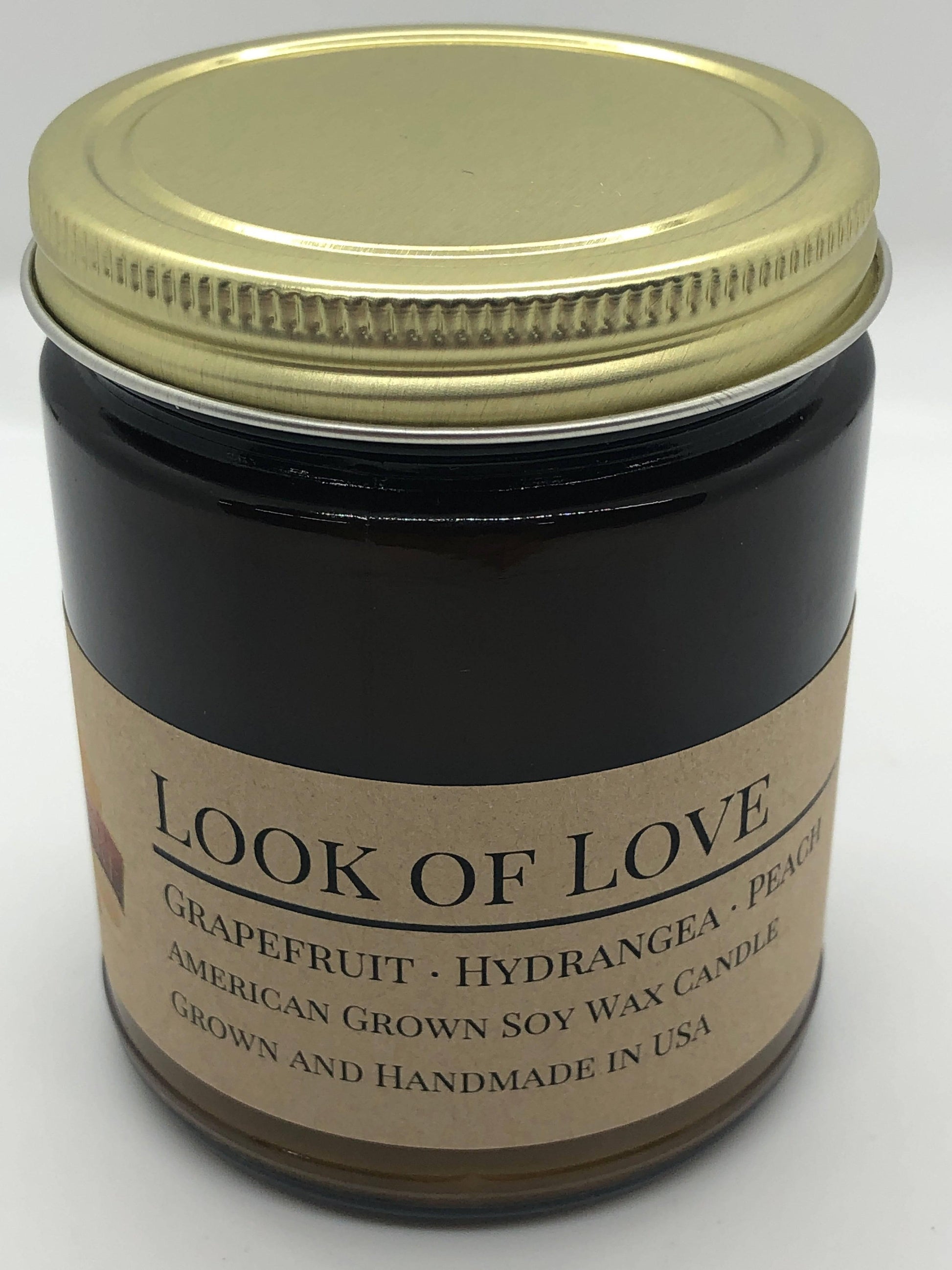 Look of Love Soy Wax Candle | 9 oz Amber Apothecary Jar-4