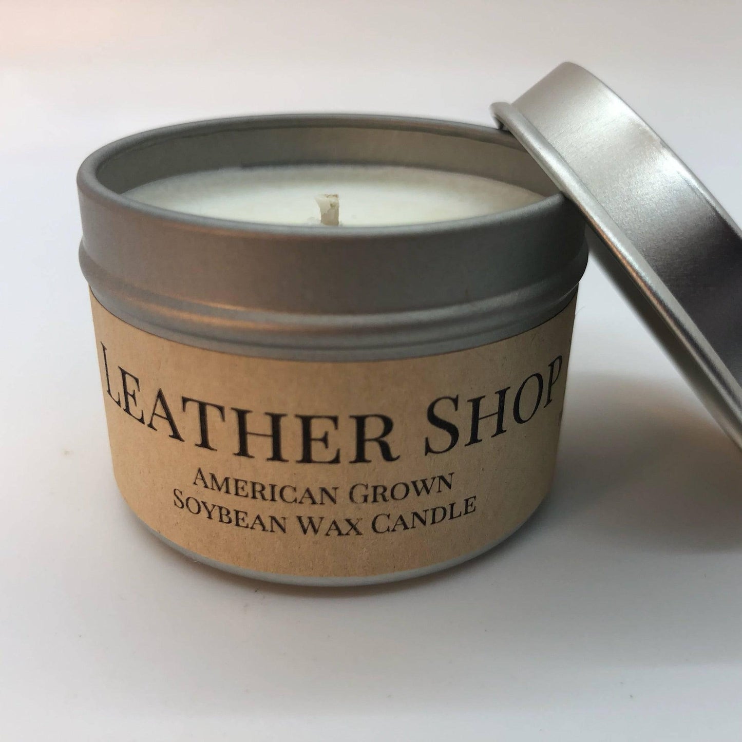 Leather Shop Soy Wax Candle | 2 oz Travel Tin-0