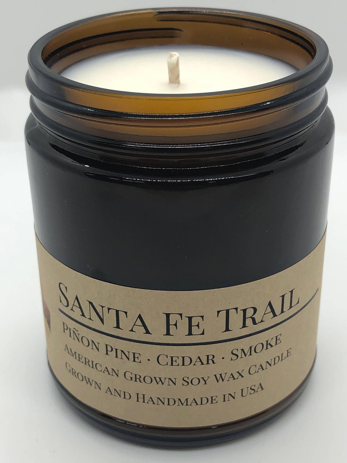 Santa Fe Trail Soy Wax Candle | 9 oz Amber Apothecary Jar-2