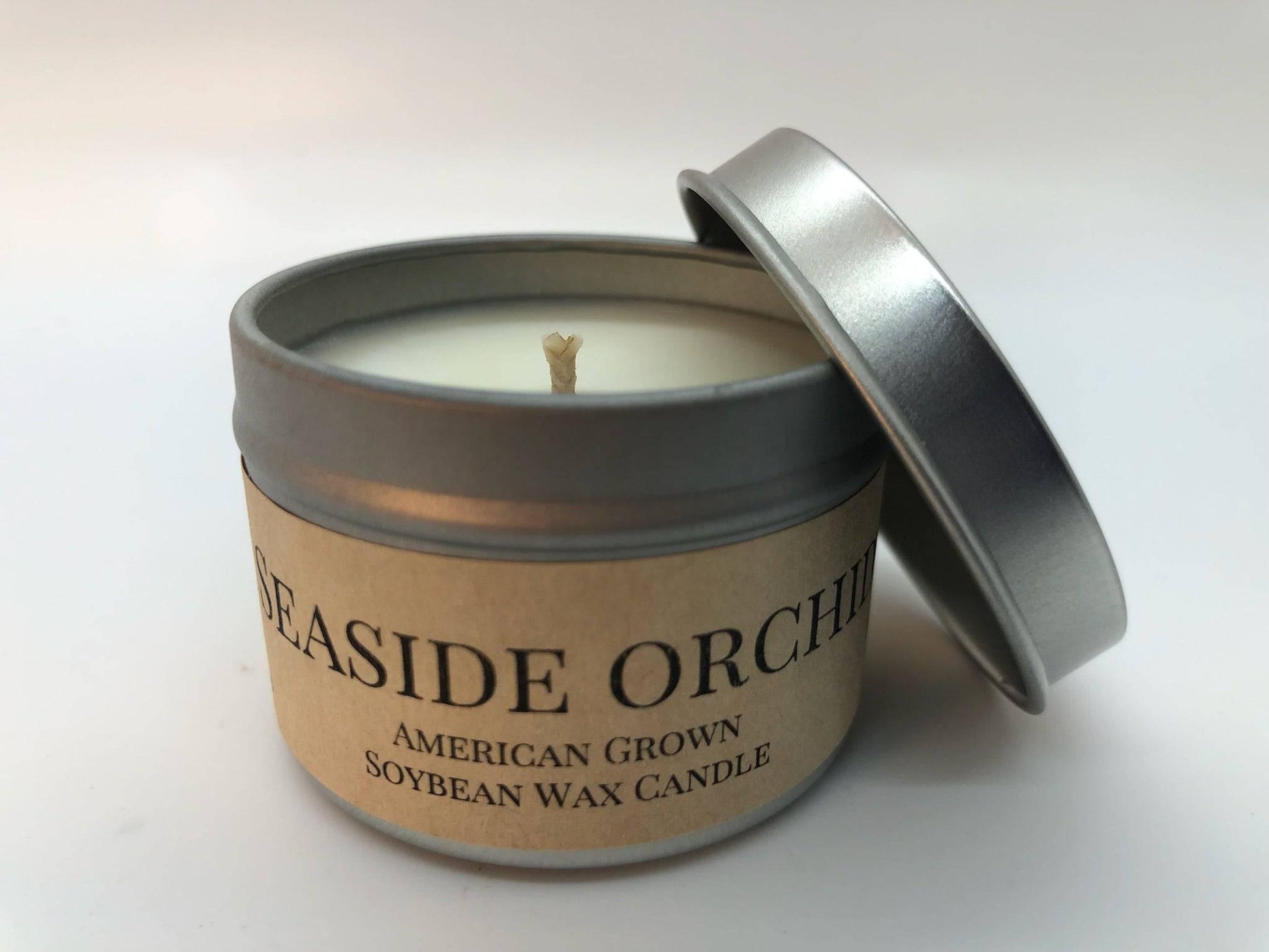 Seaside Orchid Soy Wax Candle | 2 oz Travel Tin-3