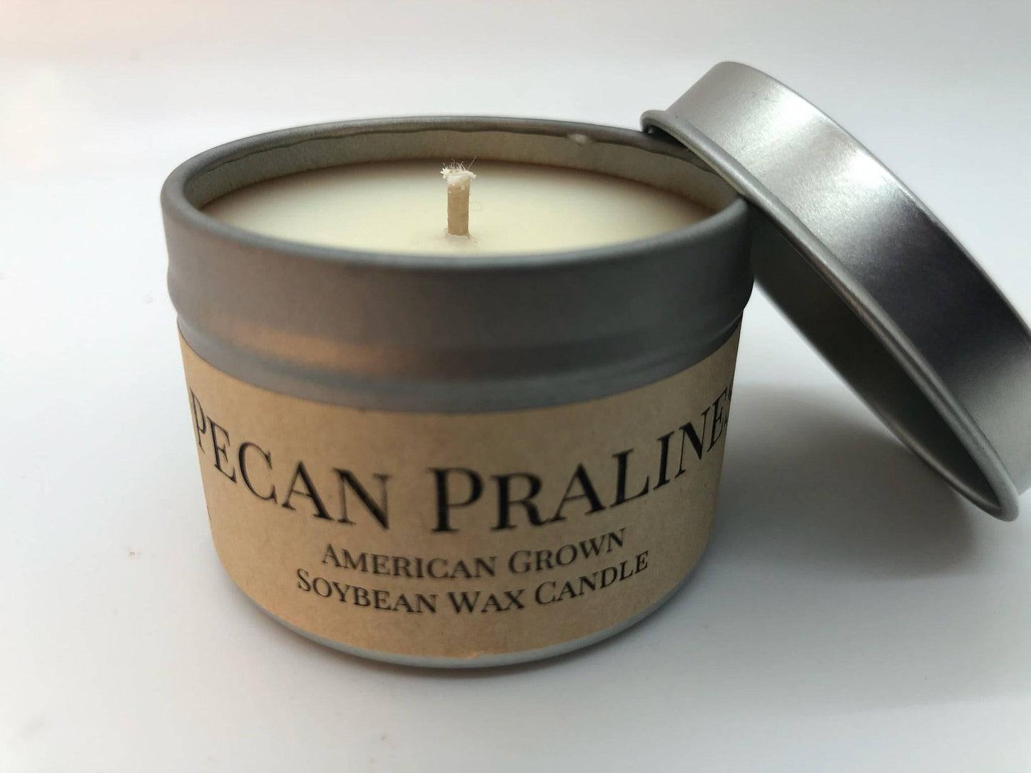 Pecan Pralines Soy Wax Candle | 2 oz Travel Tin-3