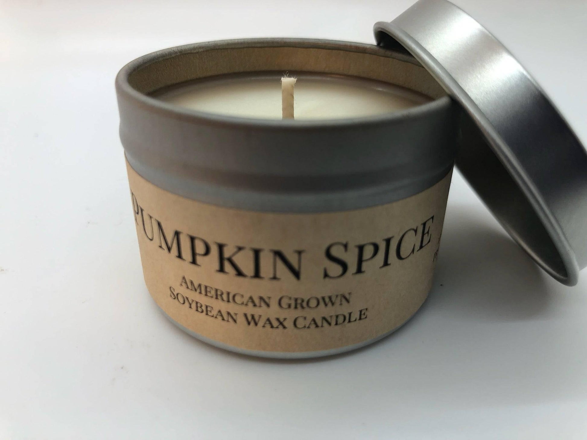 Pumpkin Spice Soy Wax Candle | 2 oz Travel Tin-2