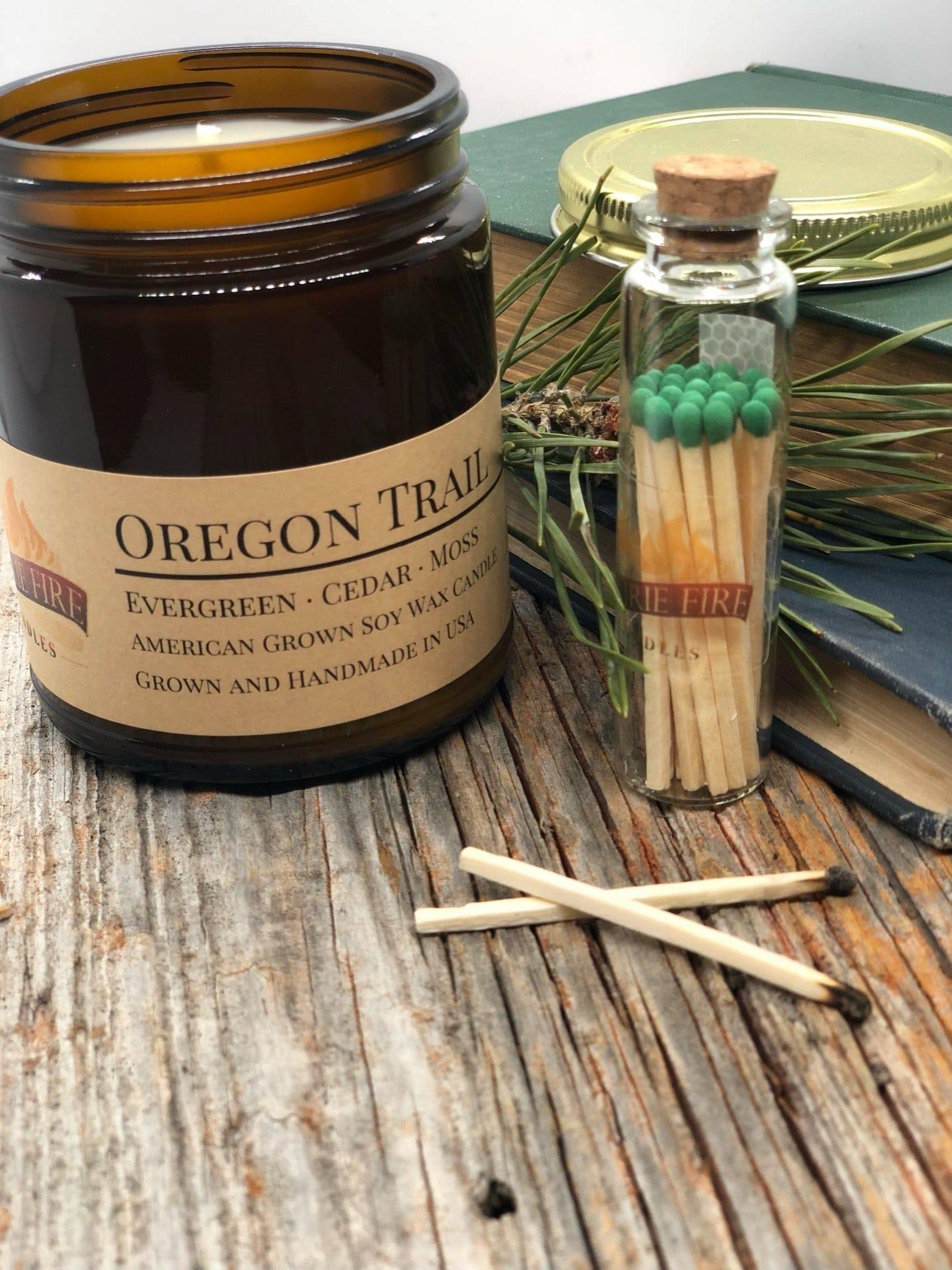 Oregon Trail Soy Wax Candle | 9 oz Amber Apothecary Jar-0