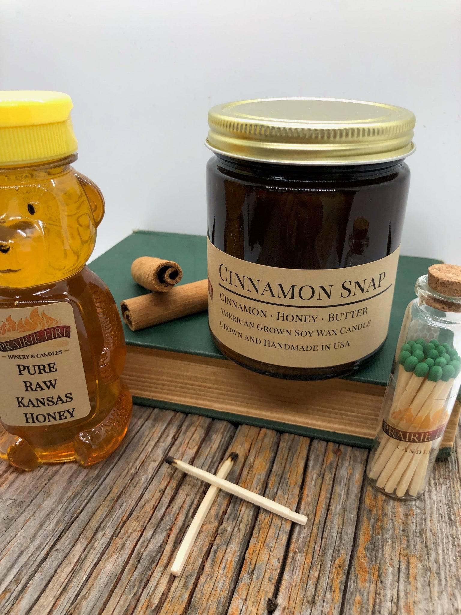 Cinnamon Snap Soy Wax Candle | 9 oz Amber Apothecary-1