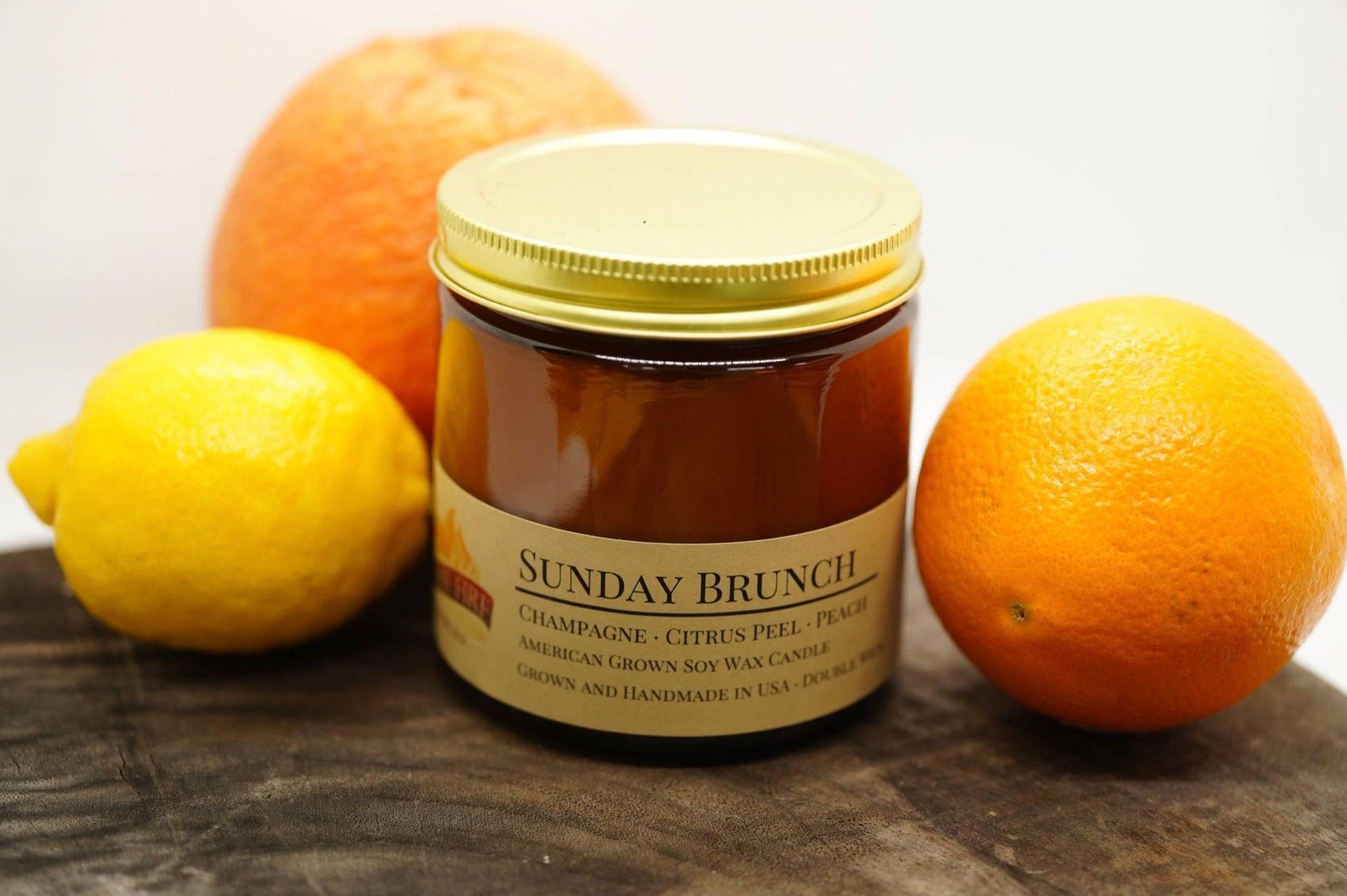 Sunday Brunch Soy Wax Candle | 16 oz Double Wick Amber Apothecary Jar-1