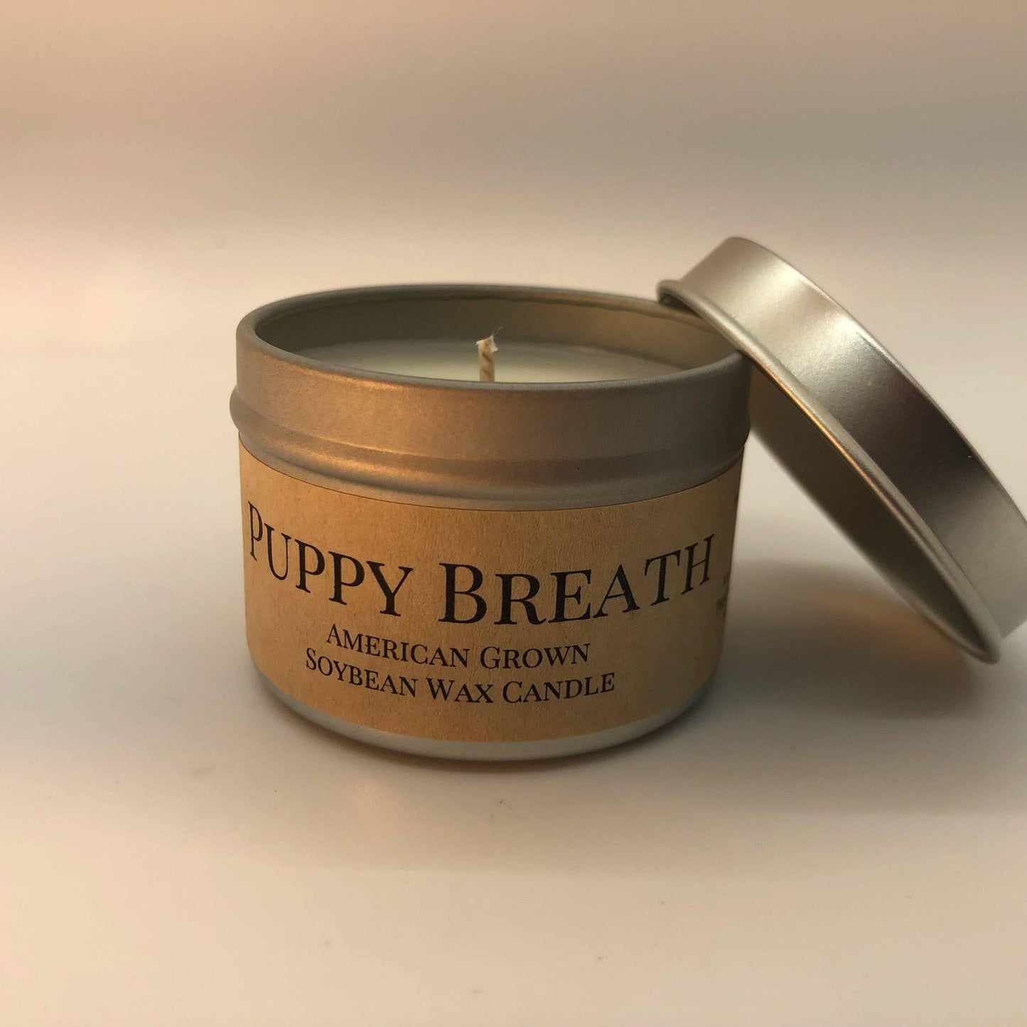 Puppy Breath Soy Wax Candle | 2 oz Travel Tin-1