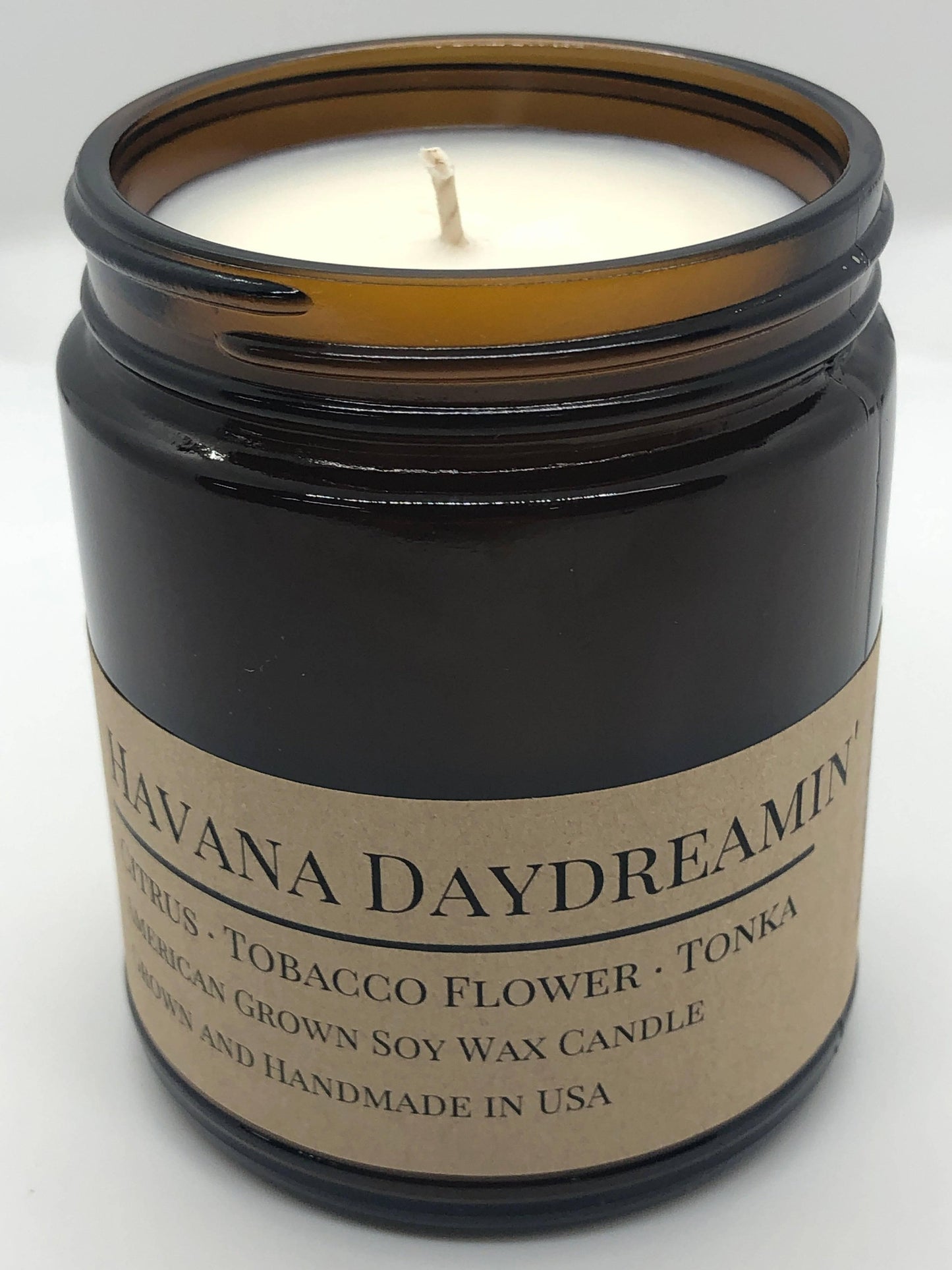 Havana Daydreamin' Soy Wax Candle | 9 oz Amber Apothecary Jar-3