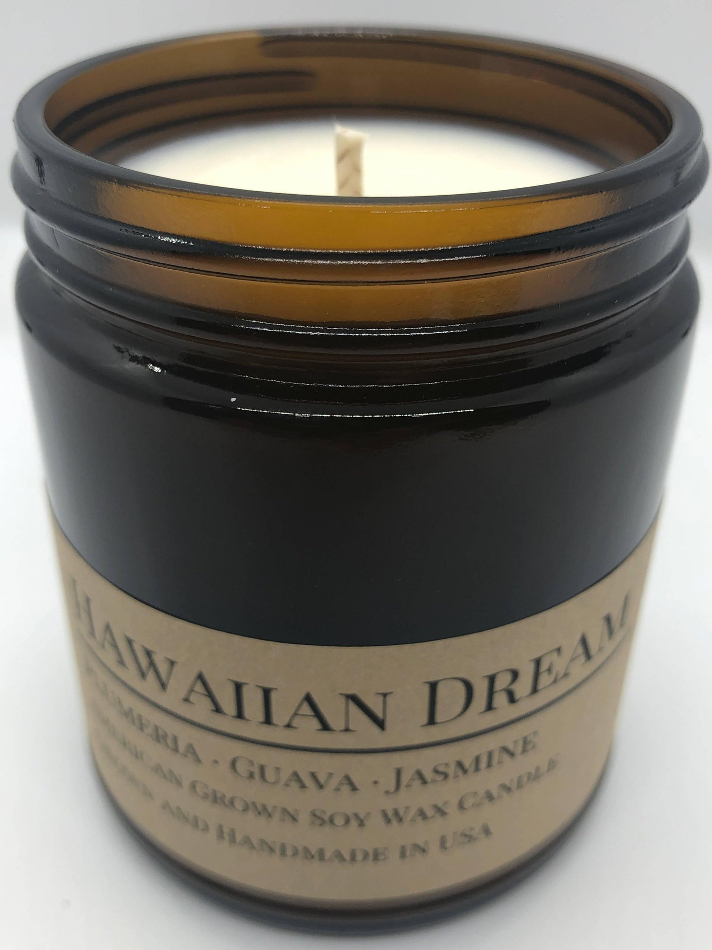 Hawaiian Dream Soy Wax Candle | 9 oz Amber Apothecary Jar-3