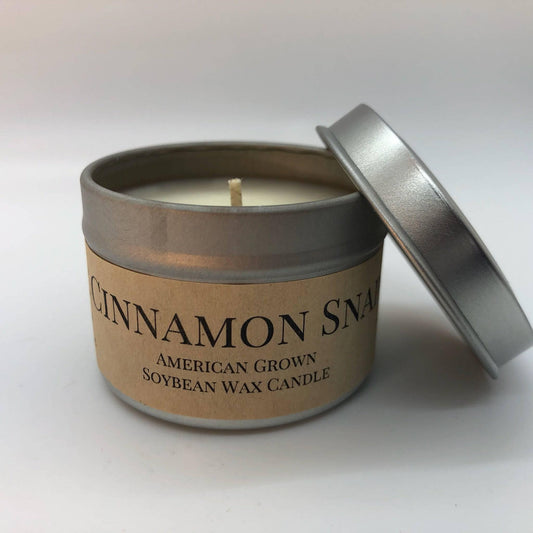 Cinnamon Snap Soy Wax Candle | 2 oz Travel Tin-0