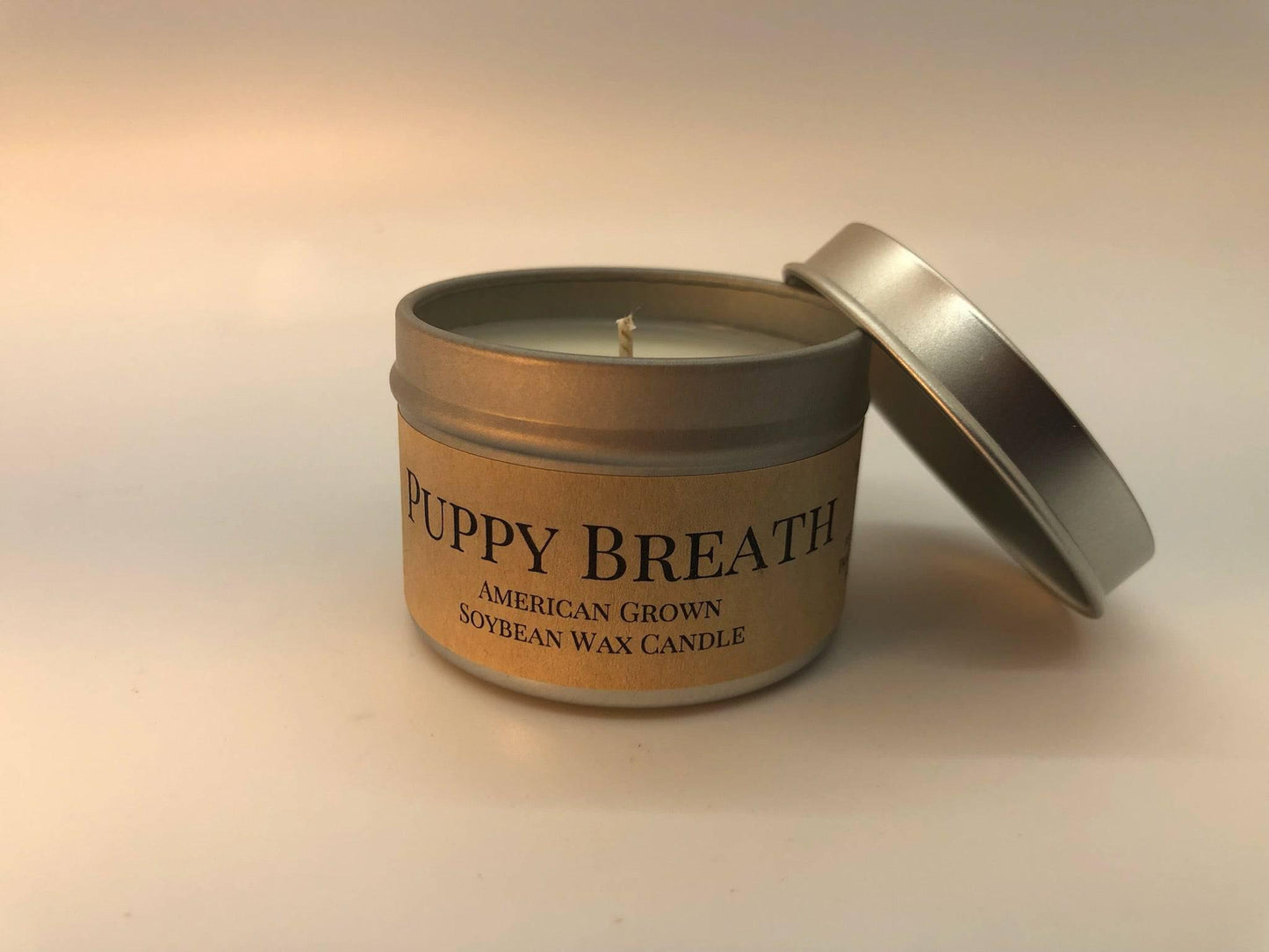 Puppy Breath Soy Wax Candle | 2 oz Travel Tin-3