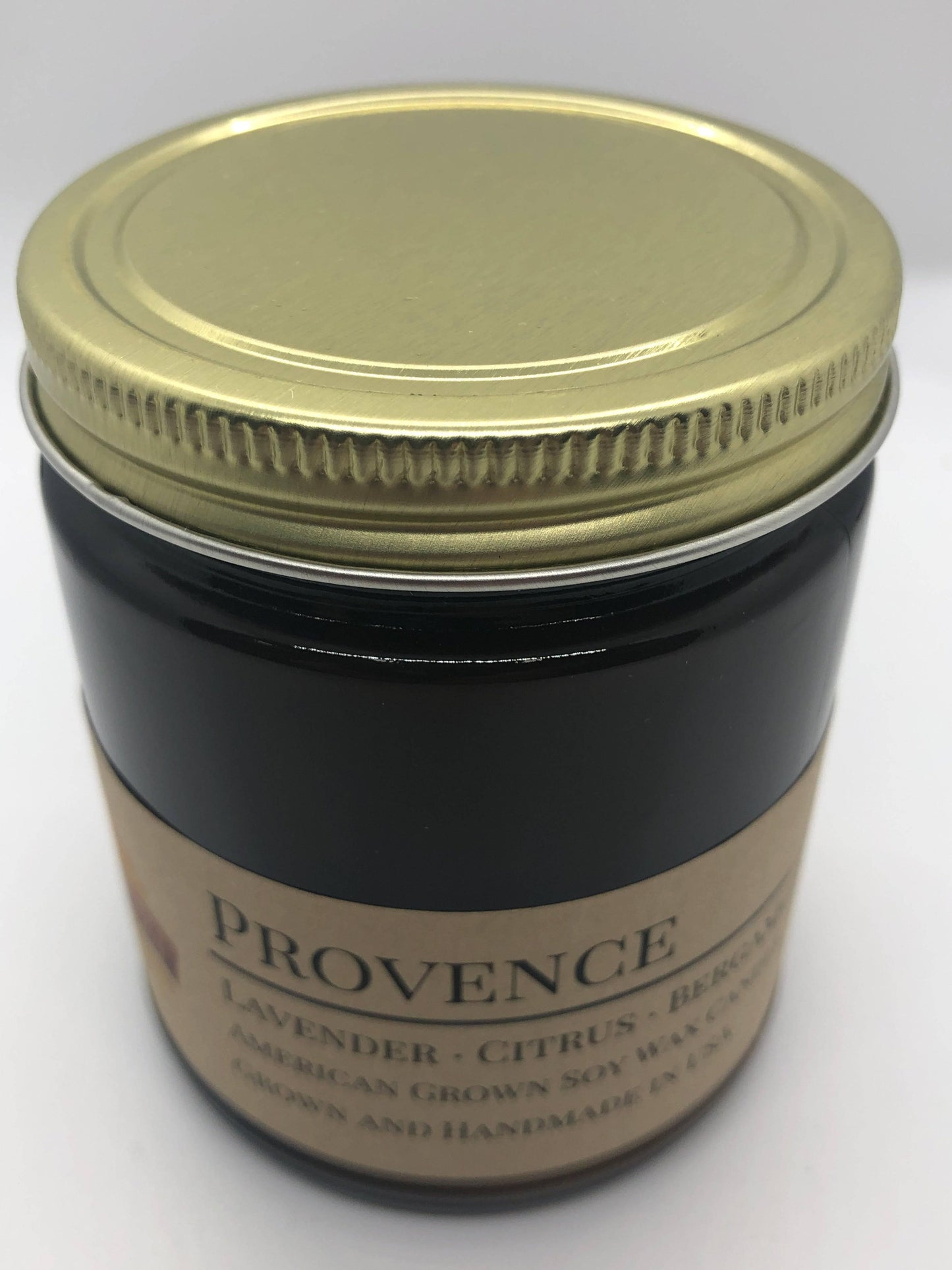 Provence (Lavender) Soy Wax Candle | 9 oz Amber Apothecary Jar-4