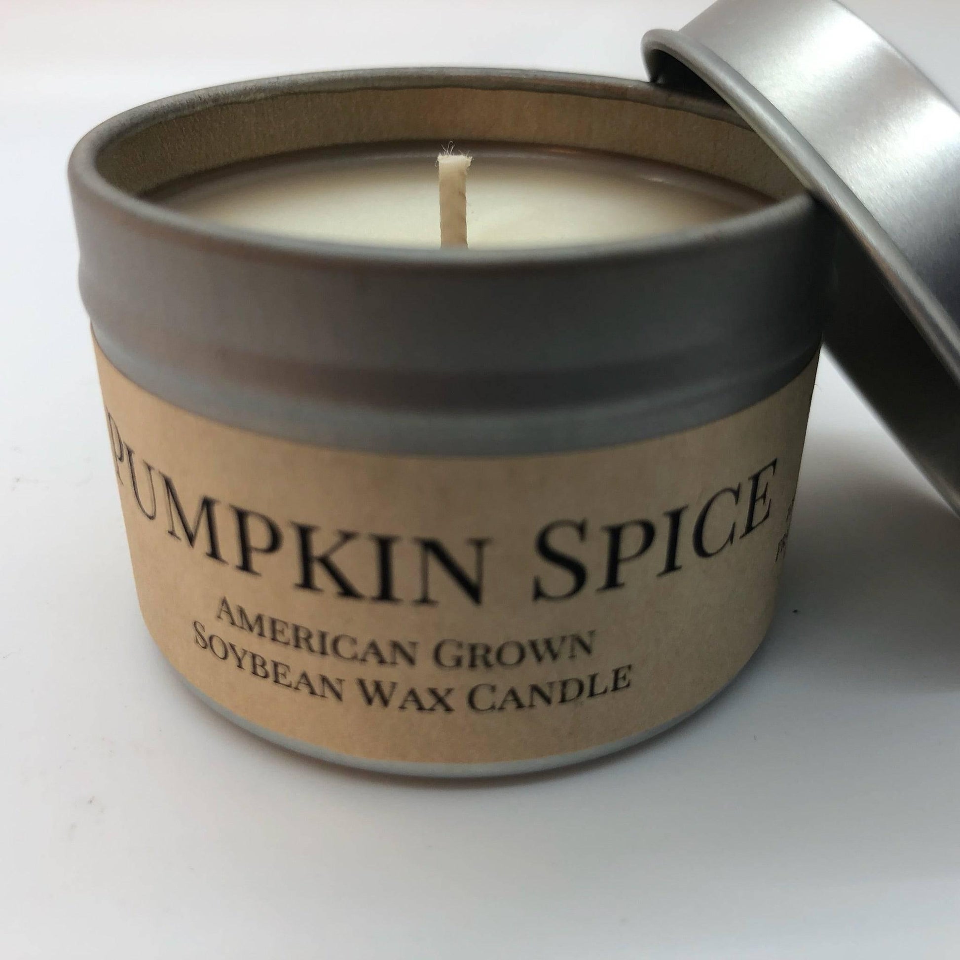 Pumpkin Spice Soy Wax Candle | 2 oz Travel Tin-0