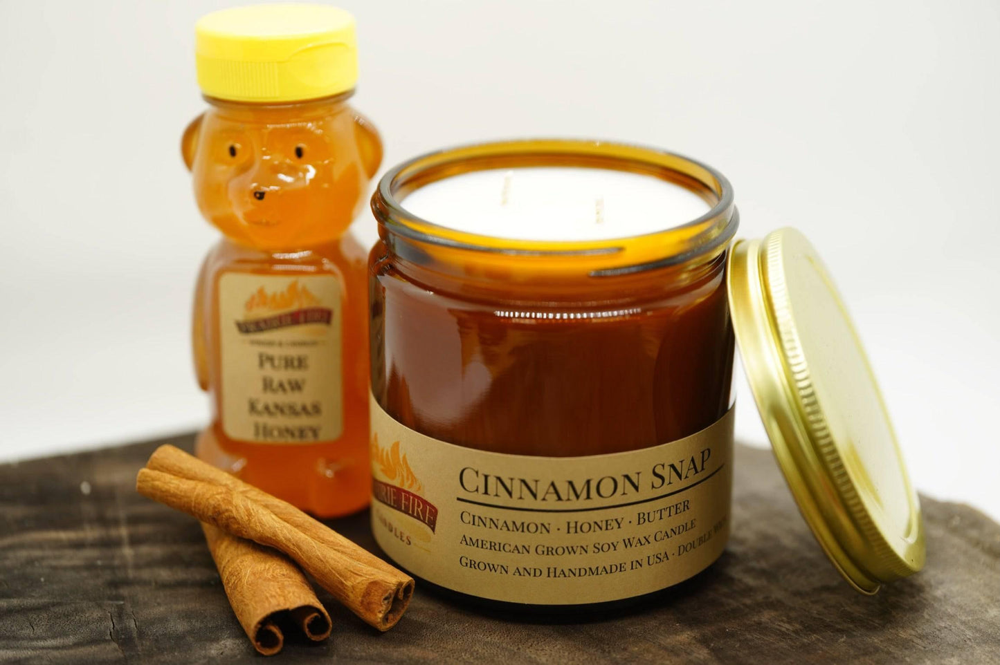 Cinnamon Snap Soy Wax Candle | 16 oz Double Wick Amber Apothecary Jar-0