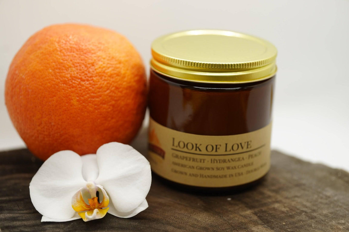 Look of Love Soy Wax Candle | 16 oz Double Wick Amber Apothecary Jar-1