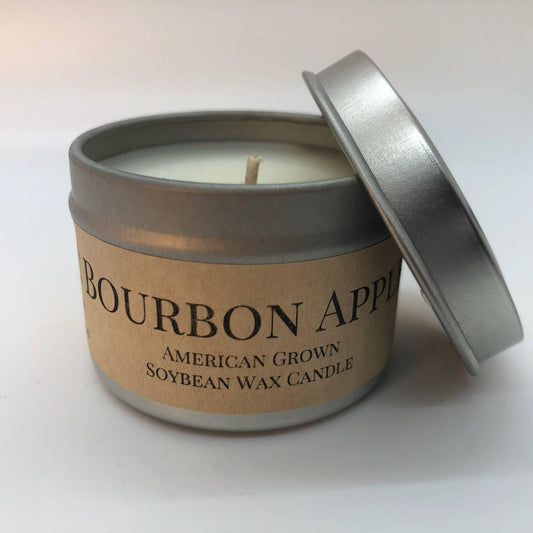 Bourbon Apple Soy Wax Candle | 2 oz Travel Tin-0