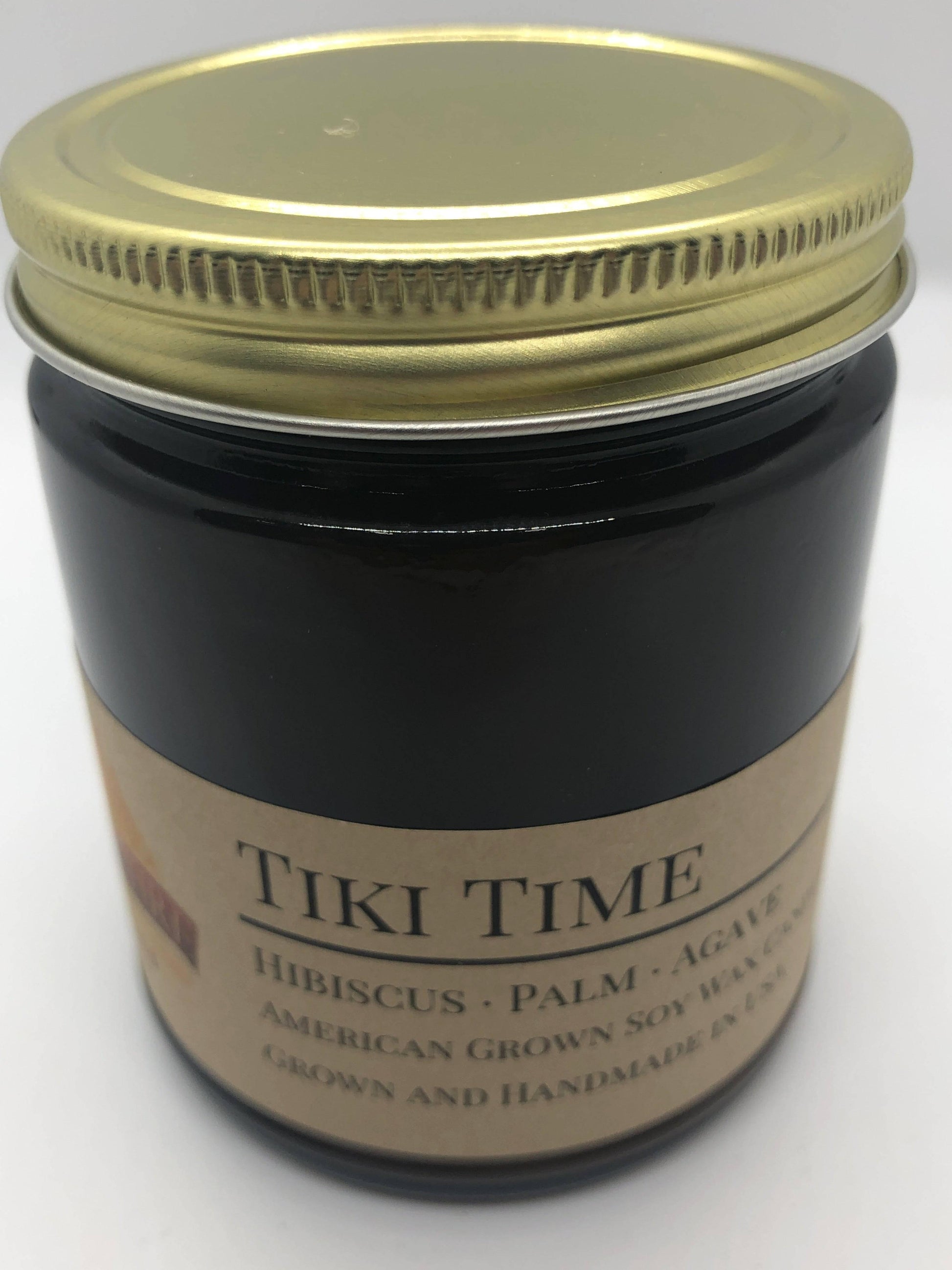 Tiki Time Soy Wax Candle | 9 oz Amber Apothecary Jar-4