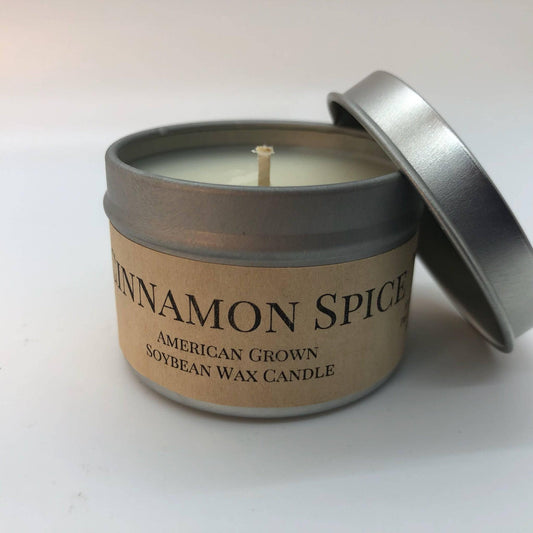 Cinnamon Spice Soy Wax Candle | 2 oz Travel Tin-0