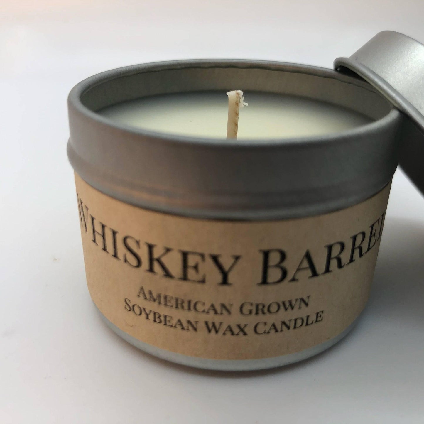 Whiskey Barrel Soy Wax Candle | 2 oz Travel Tin-1