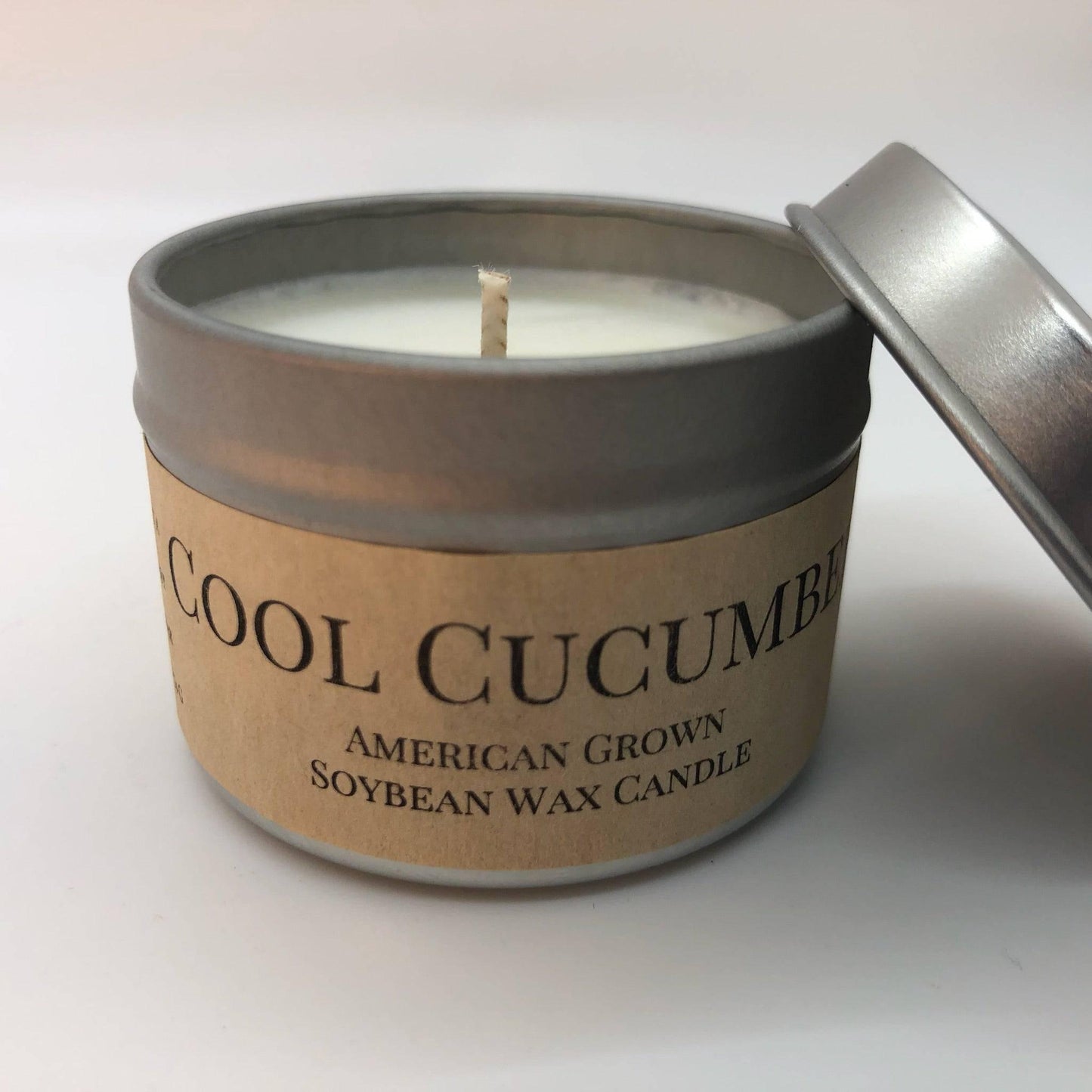 Cool Cucumber Soy Wax Candle | 2 oz Travel Tin-0