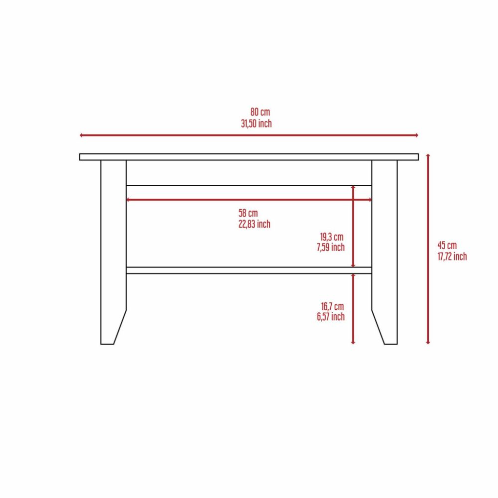 Coffee Table San Jose, One Shelf, Black Wengue Finish-6