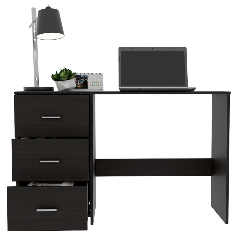 Writting Desk Riverside,Three Drawers, Black Wengue Finish-6