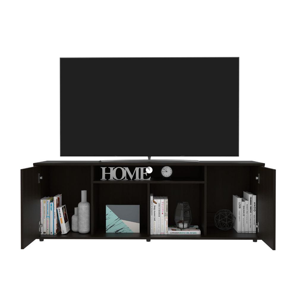 Tv Stand for TV´s up 60" Tucson, Four Shelves, Black Wengue Finish-6