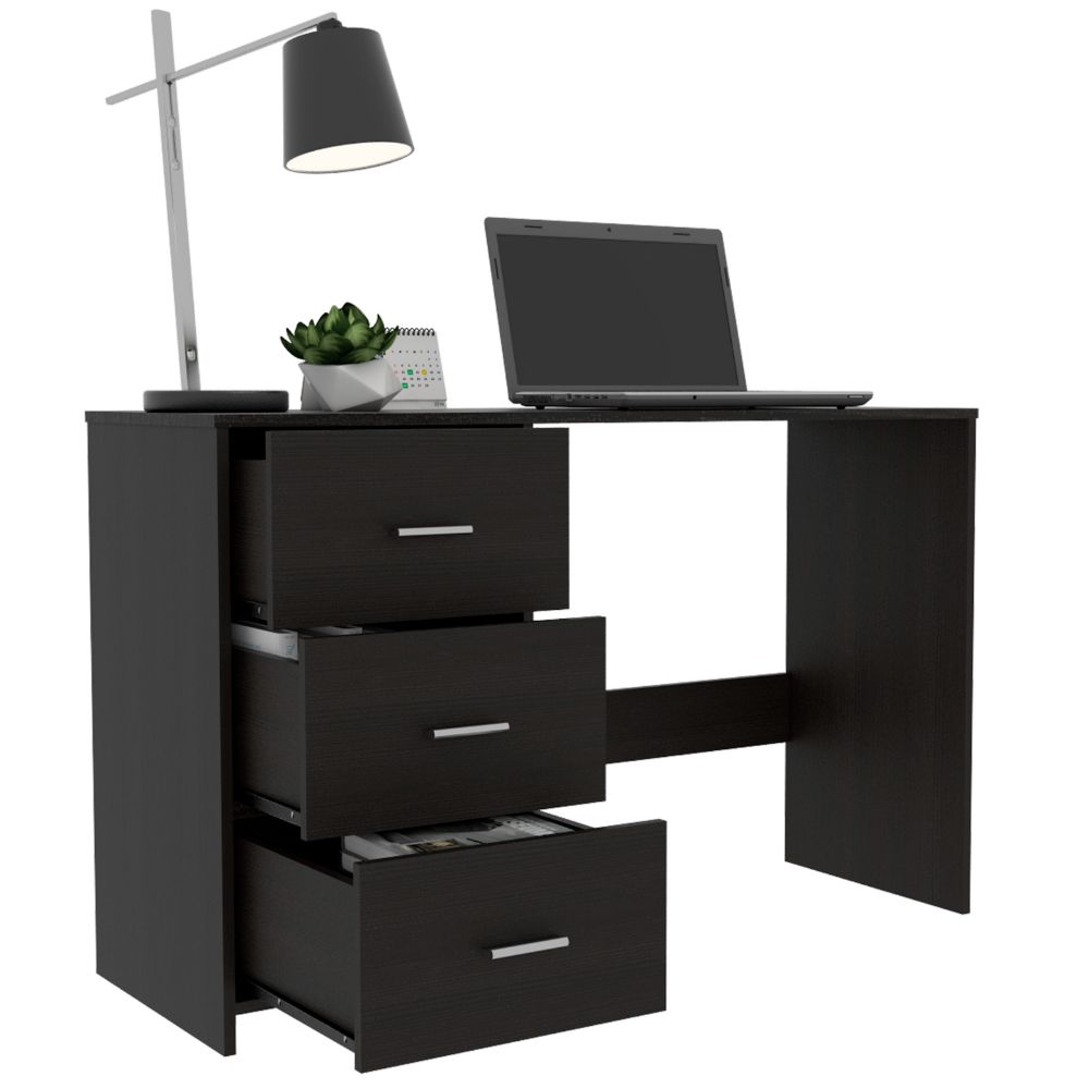 Writting Desk Riverside,Three Drawers, Black Wengue Finish-4