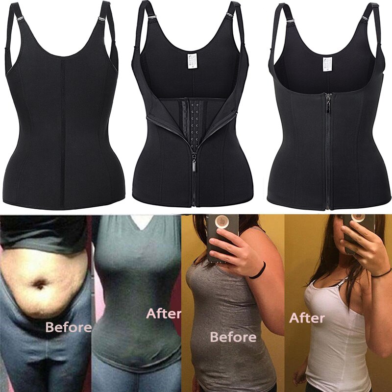 Slimming Belt Underwear Sweat Sauna Body Shaper Waist Trainer Corsets Modeling Strap Thermo Slimming Vest For Women-12