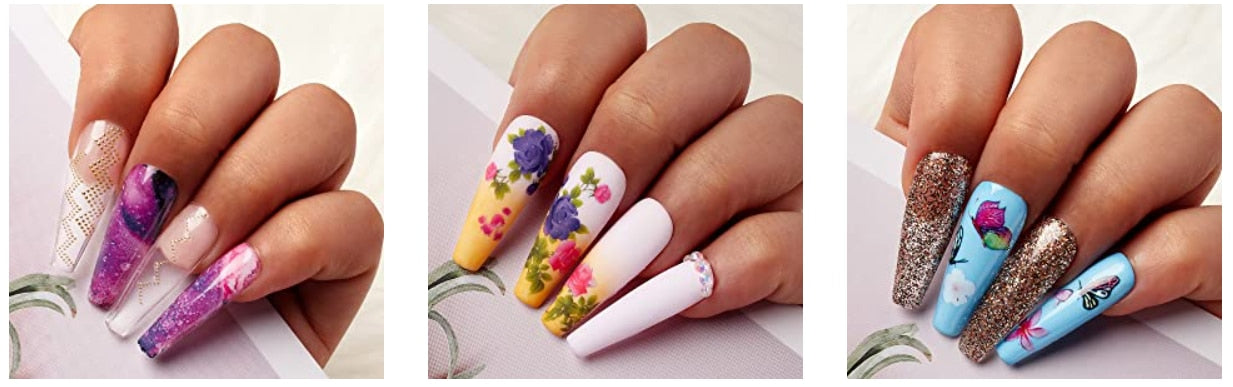 Nail Foil Sticker Kit, 30 Rolls Nail Foil Transfer Flower Butterfly Marble Design Nail Decals Nail Foil Transfer Sticker-1