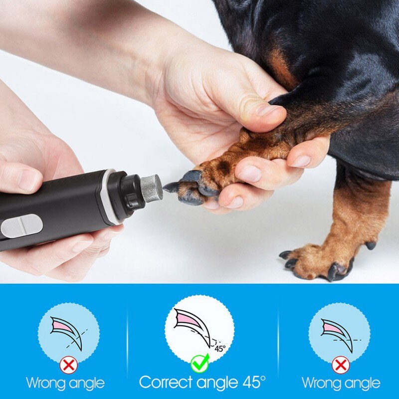 Electric Dog Nail Clippers for Dog Cat Nail Grinders Rechargeable USB Charging Pet Quiet Cat Paws Nail Grooming Trimmer Tools-8