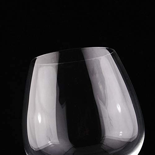 Crystal Wine Glasses Diamond Filled Stem, White and Red Wine, With Laser Cut Diamond Base Large 18 Ounces-3