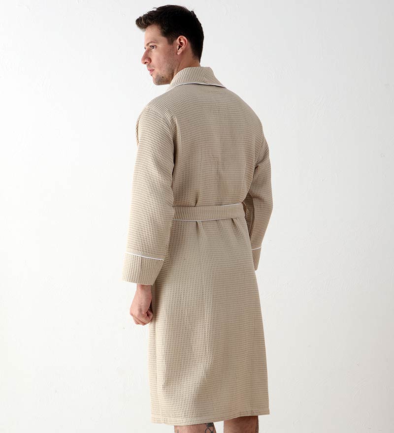 Men's Luxury Waffle Hotel Robe-1