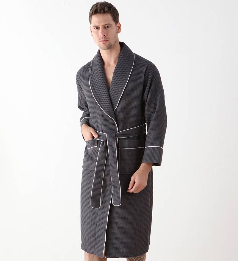 Men's Luxury Waffle Hotel Robe-6