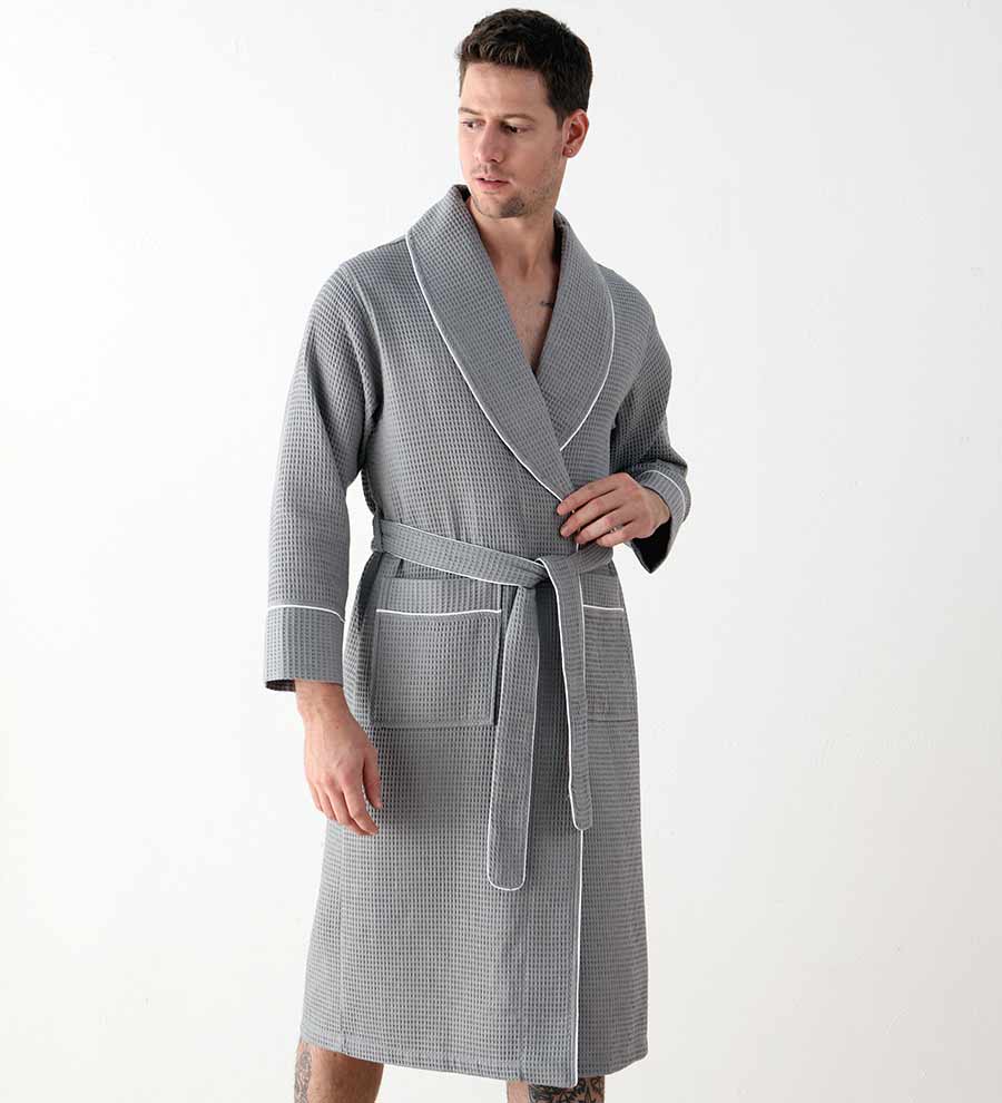 Men's Luxury Waffle Hotel Robe-8